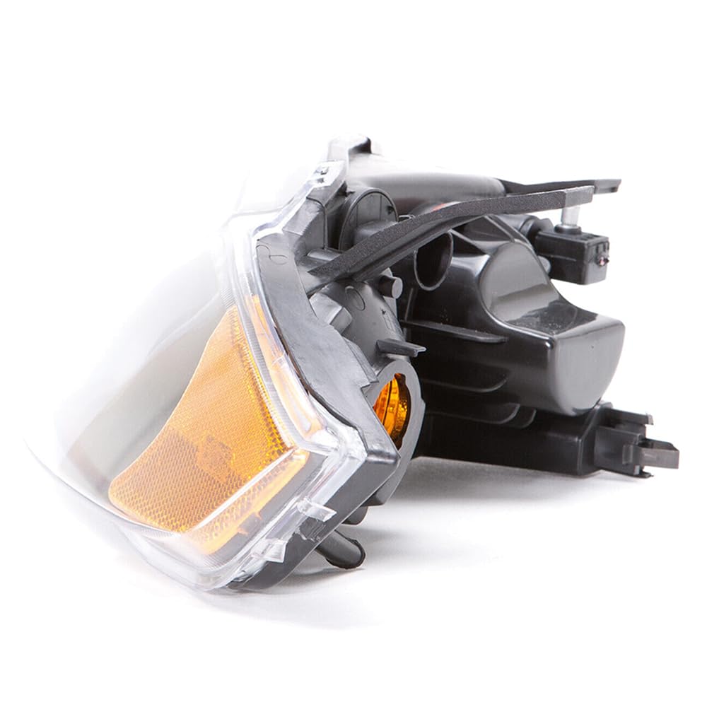 OE Style Halogen Headlights Black Bezel Assembly Replacement for 2003-2005 CHEVROLET CAVALIER BASE LS - GM2502221 GM2503221 22707274 22707273 - Perfect for Night Driving & Vehicle Restoration Projects