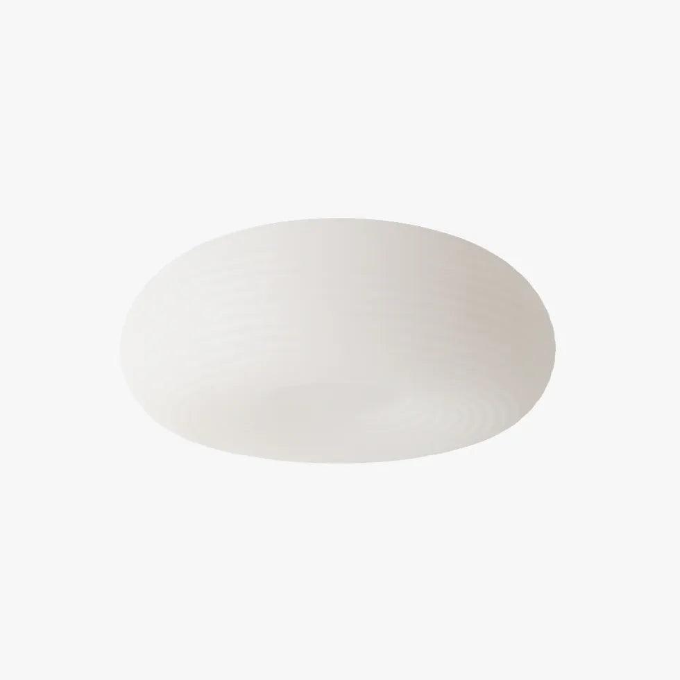 Modern White Round Ceiling Light Fixture - Energy Efficient LED Flush Mount for Living Room, Bedroom, Kitchen & Hallway | Dimmable Ambient Lighting for Home Decor