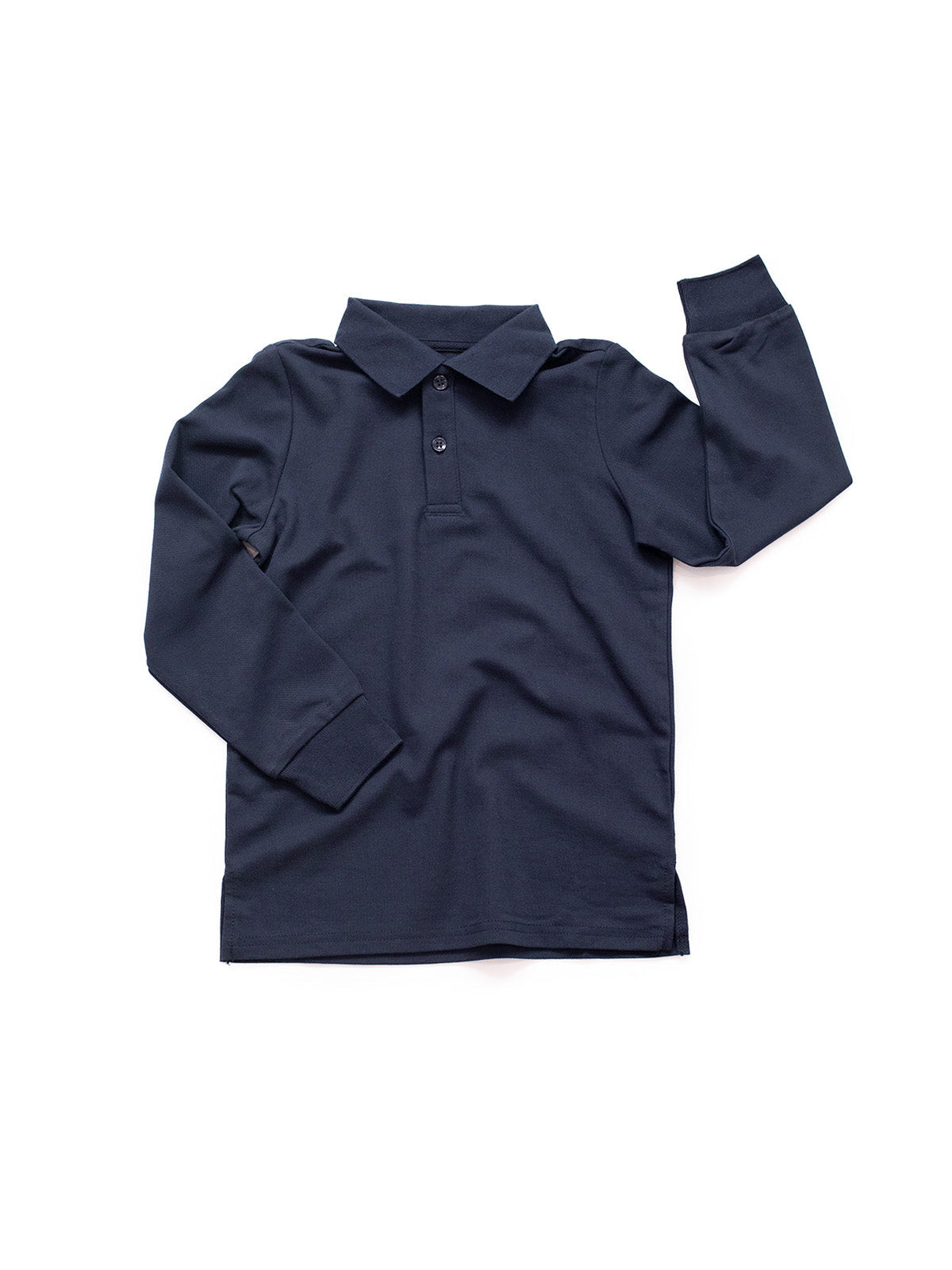 Premium Long Sleeve Polo Shirt for Men - Classic Navy Blue Cotton Blend Business Casual Shirt - Perfect for Office, Golf & Everyday Wear
