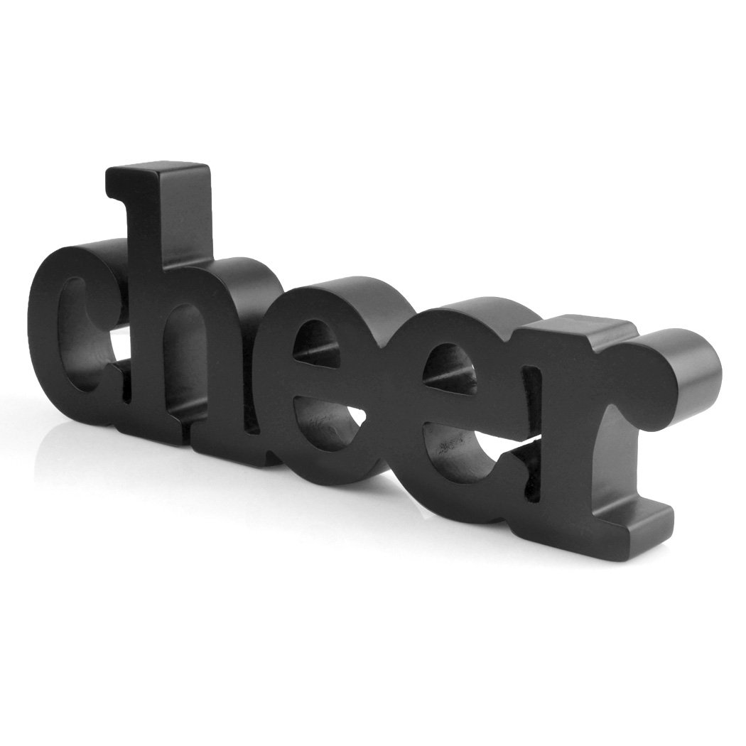 ChalkTalkSPORTS Cheer Wooden Words - Handcrafted Wood Sign for Shelf & Desk Décor - Perfect for Home, Office & Sports Team Spirit