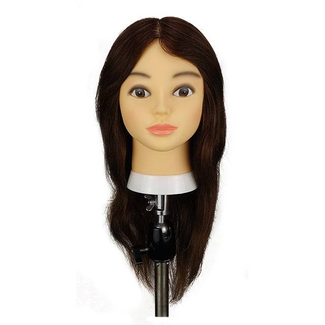 Professional Mannequin Head with 100% Human Hair - Perfect for Hairstyling Practice, Wig Display & Salon Training