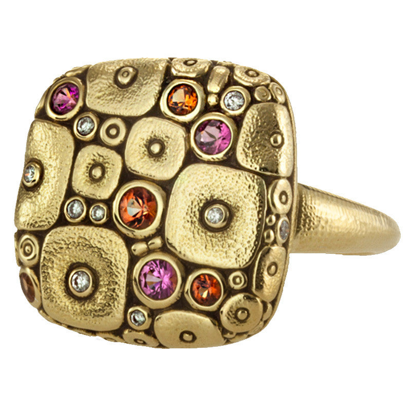 Alex Sepkus Soft Mosaic Dome Large Ring R 138SA - Elegant Handcrafted Sterling Silver Statement Ring for Women, Perfect for Weddings, Parties & Special Occasions