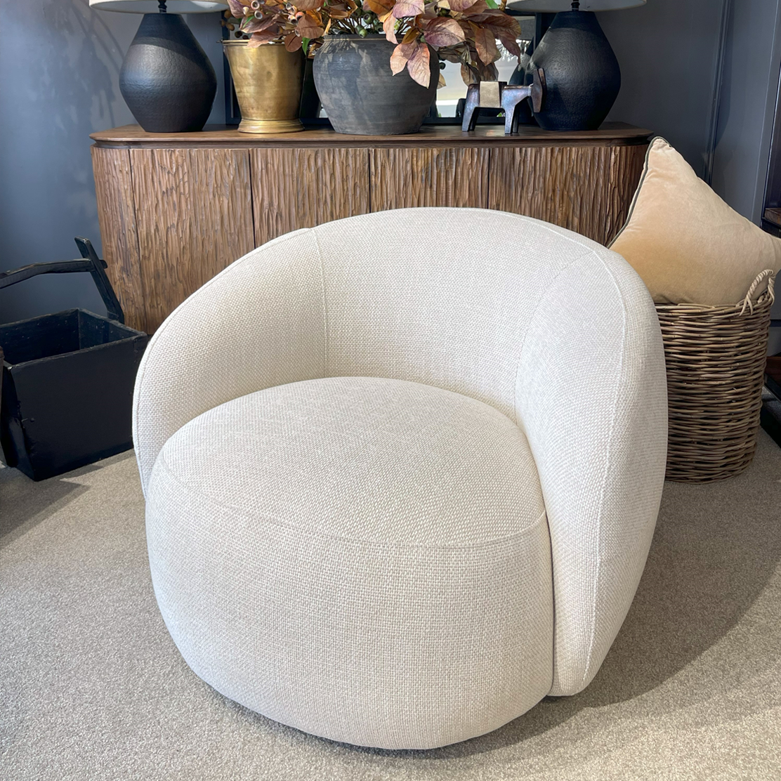 Carter Swivel Chair - Natural Wood Office Chair with 360 Degree Rotation, Ergonomic Design for Home & Workspace - Perfect for Office, Study Room, and Conference Meetings