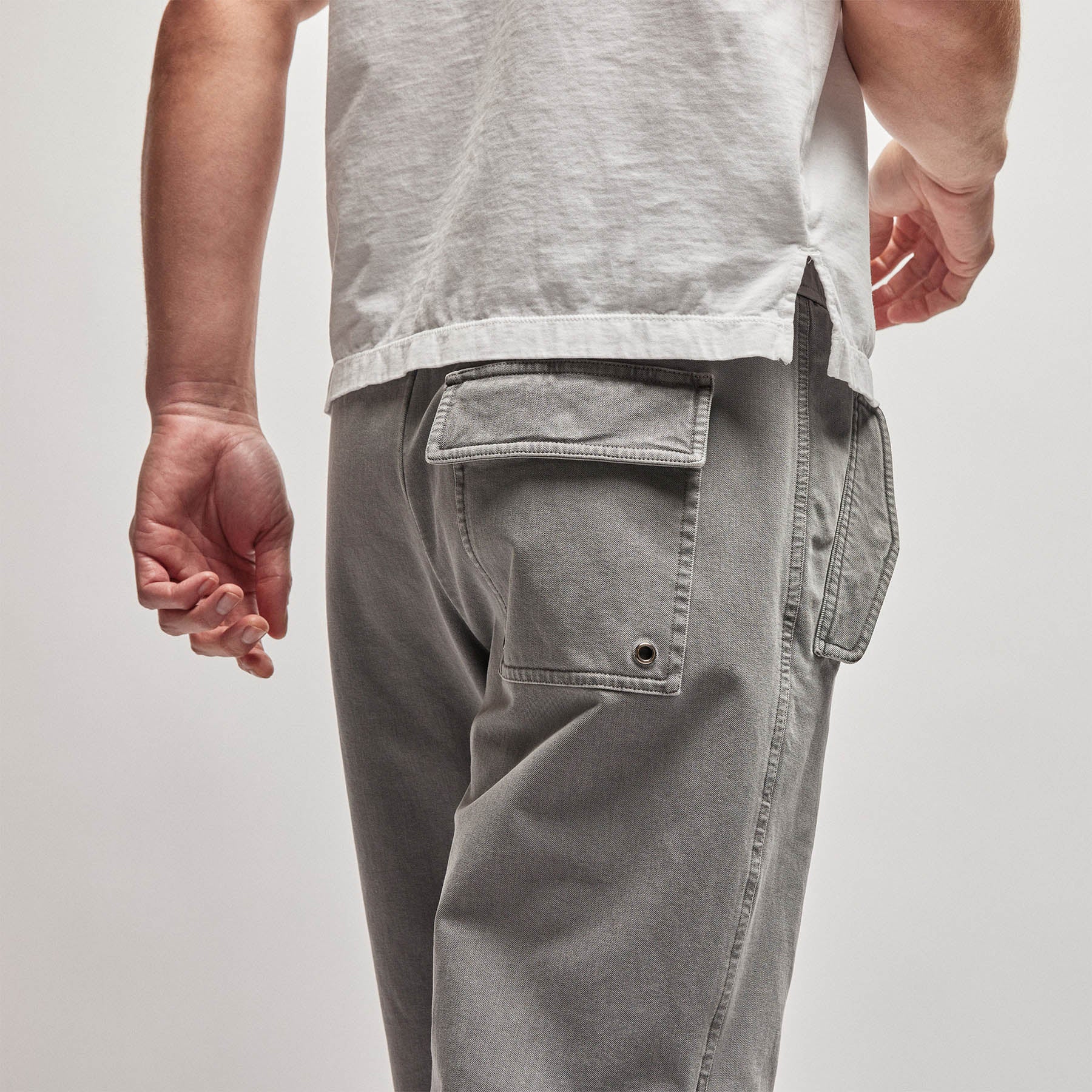 Premium Cotton Terry Flight Pants - Soft & Comfortable Lounge Pants for Men & Women | Silver Grey Pigment Wash | Perfect for Travel, Yoga & Relaxation at Home