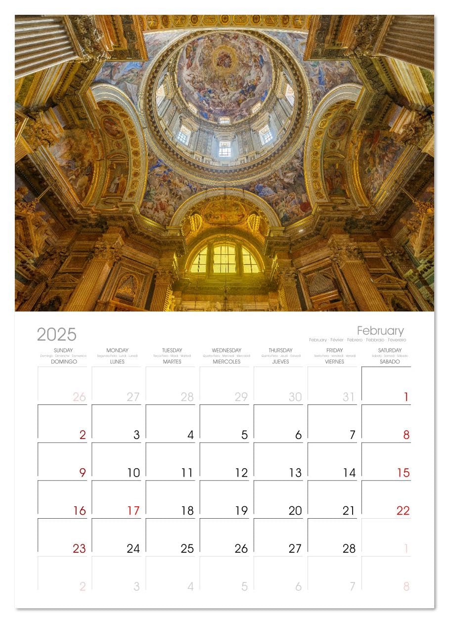 2025 Italy Travel Wall Calendar - Tuscany to Sicily Scenic Views | 11.7x16.5 Inch 14-Month Large Format | Perfect for Home, Office & Gift | CALVENDO Monthly Planner