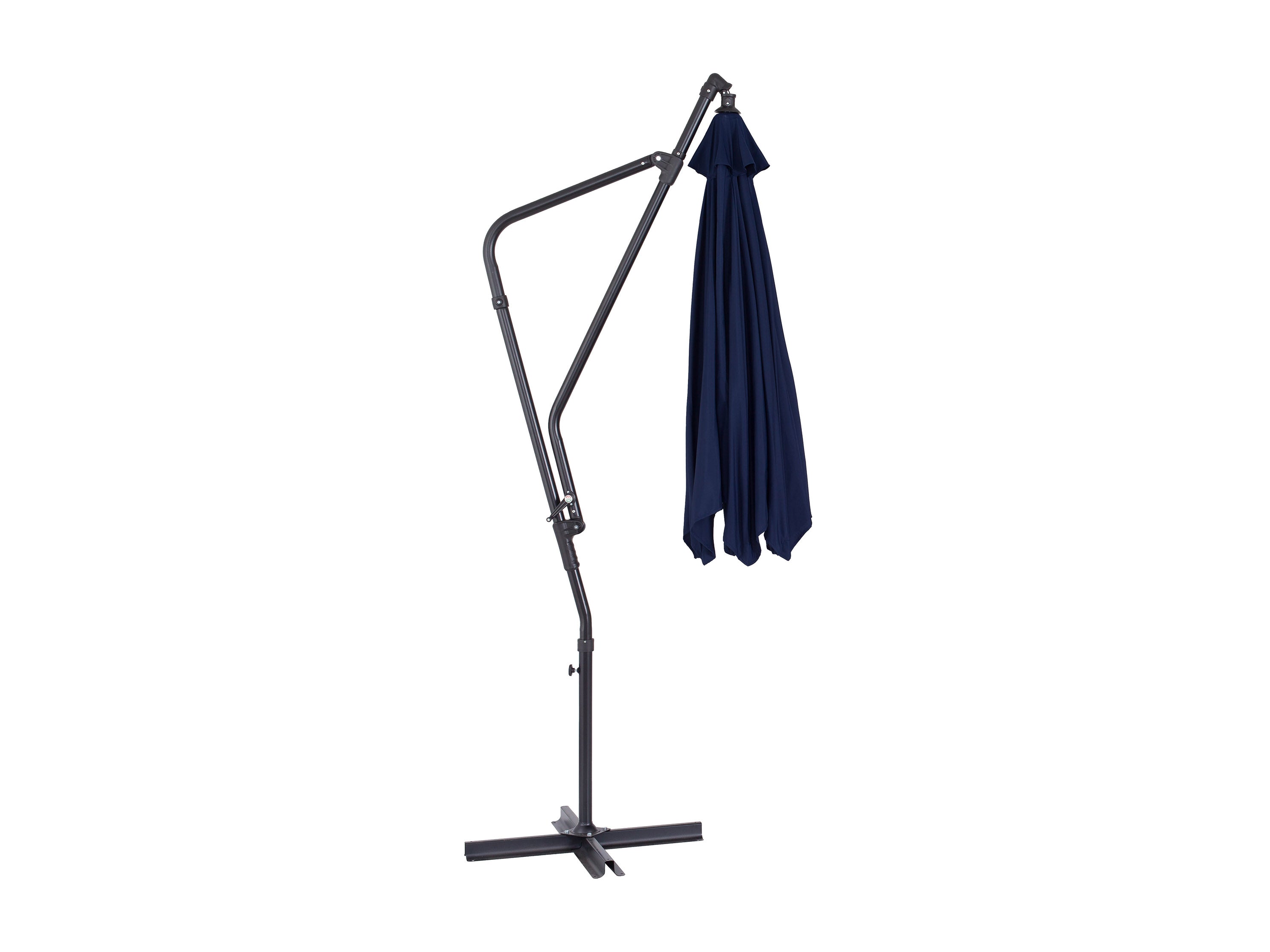 10ft Navy Blue Cantilever Umbrella - Heavy Duty Outdoor Patio Umbrella with Wind Vent for Garden, Poolside, and Backyard - Perfect for Sun Protection and Relaxation