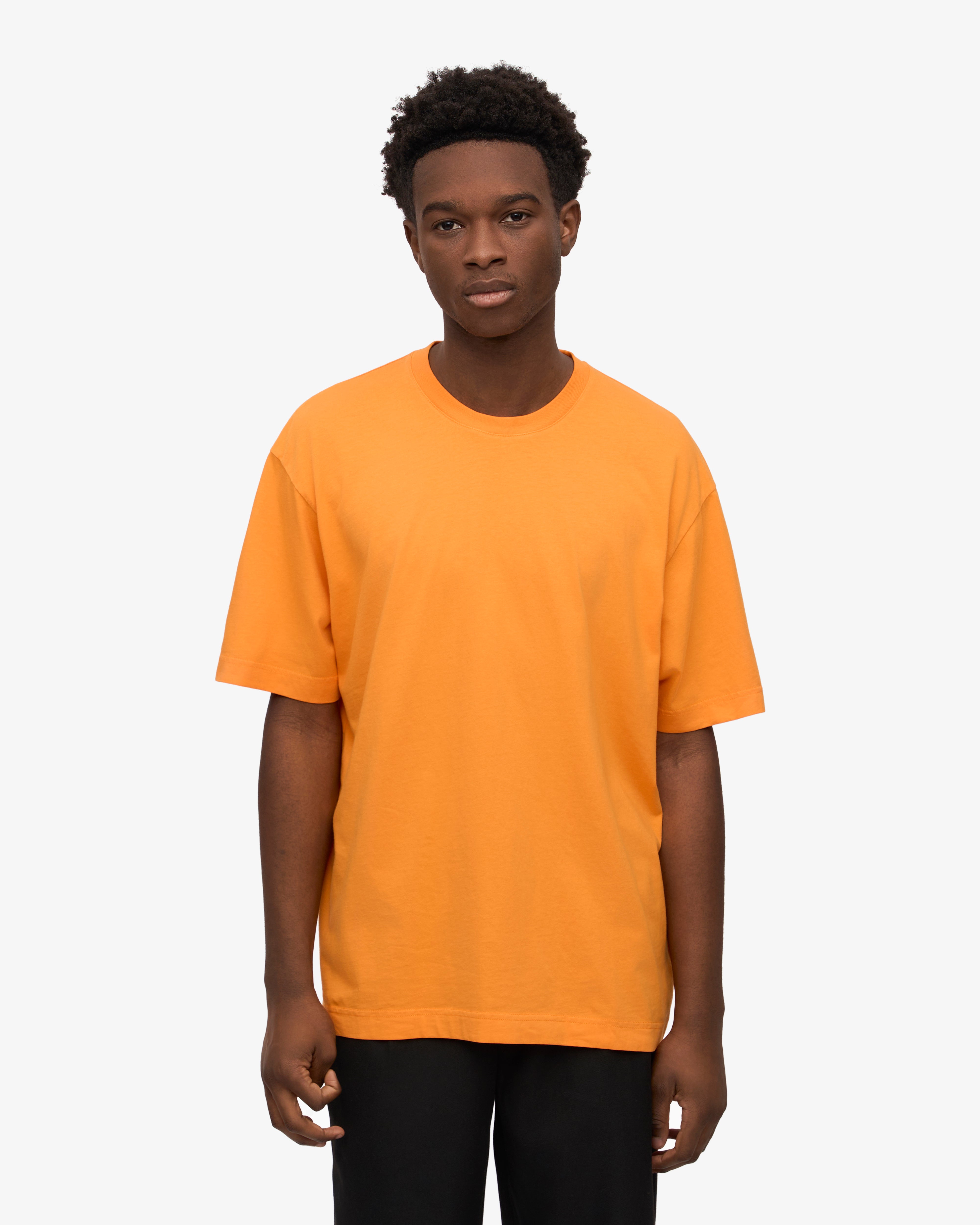 Oversized Organic Cotton T-Shirt for Women - Sunny Orange - Soft & Comfortable Casual Wear for Everyday Outfits & Loungewear