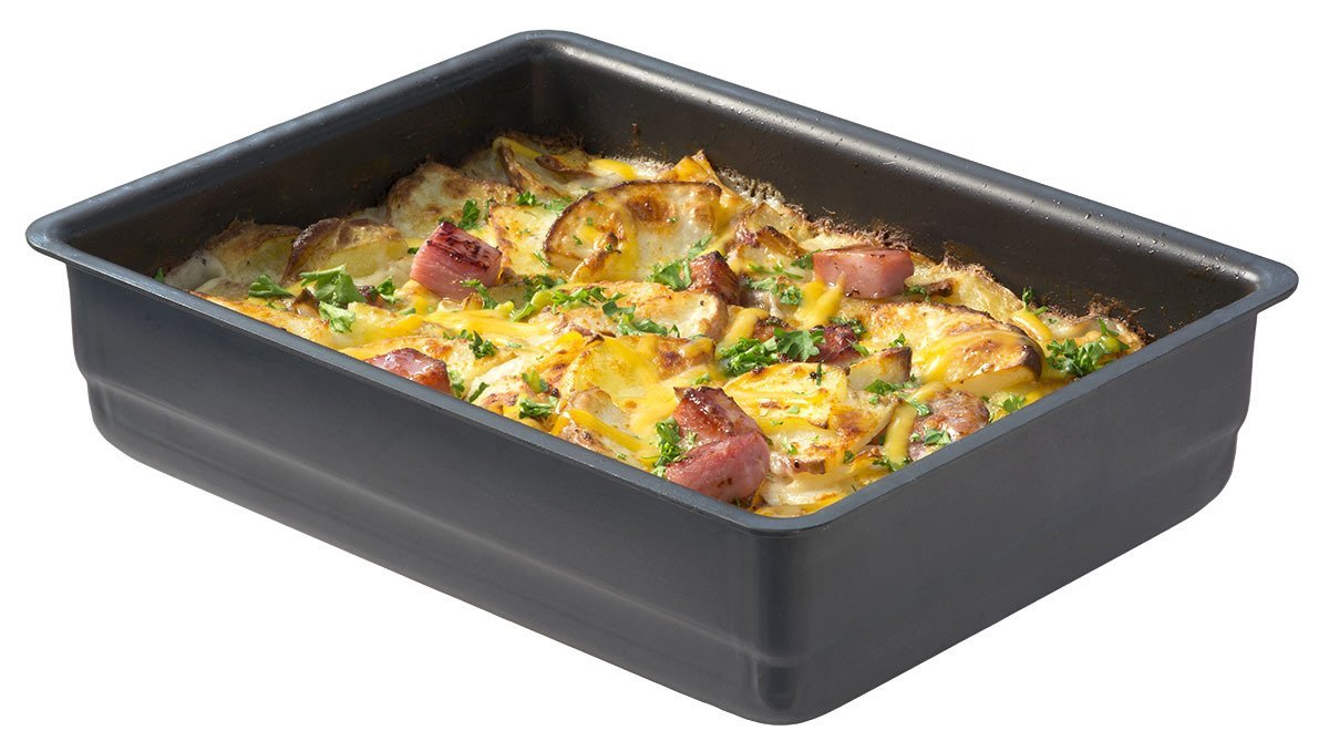 LloydPans 6.5x9 Inch Nonstick Oven Roaster Pan - Heavy Duty Commercial Grade Baking Sheet for Roasting Vegetables, Meat & Casseroles - Perfect for Home Kitchens & Restaurants