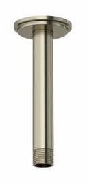 6-Inch Brushed Nickel Ceiling Mount Shower Arm with Round Escutcheon - 568BN RIOBEL - Perfect for Bathroom Renovation & Modern Shower Installation