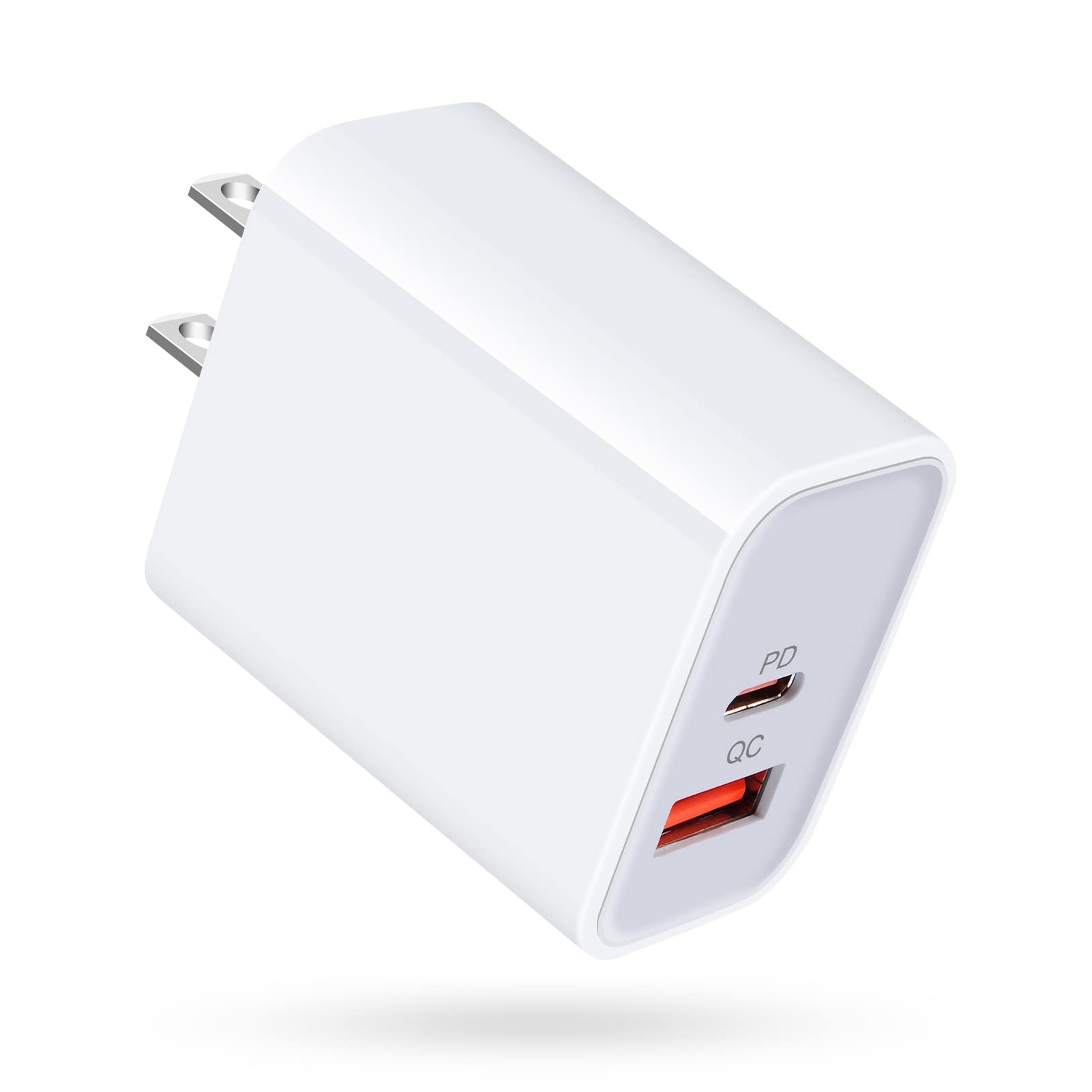20W Dual Port USB C Fast Charger for Google Pixel 9 Pro XL & Fold - Compatible with Pixel 8a/8 Pro/7a/7 Pro/6a/6 Pro/5/4a/4XL/3a/3XL & iPhone 16e/15 Pro Max - Type C Wall Charger Block for Home, Office & Travel Charging