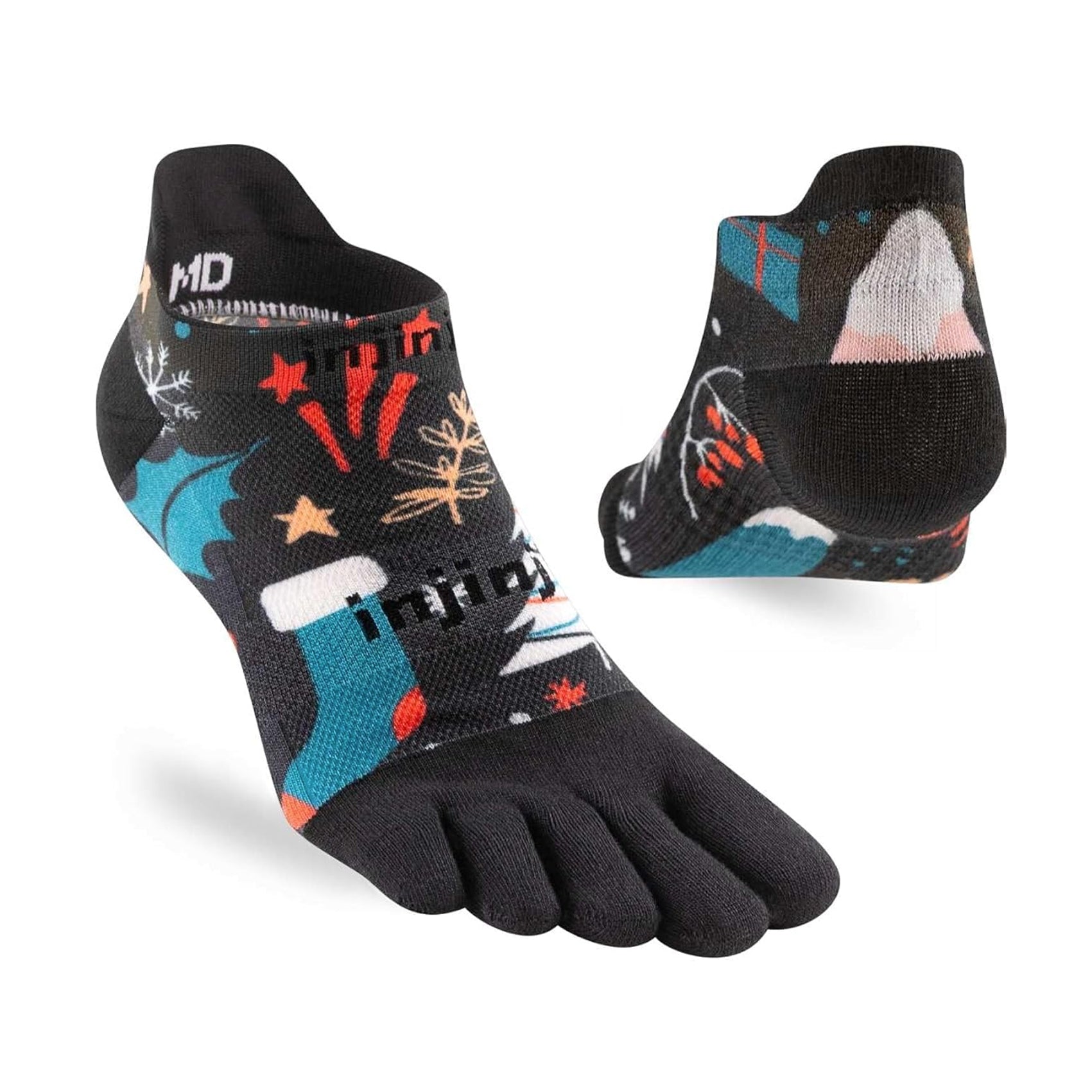 **Injinji Run Spectrum Lightweight No-Show Socks – Unisex Toe Socks for Running, Hiking & Workouts – Breathable & Comfortable for Active Lifestyles**
