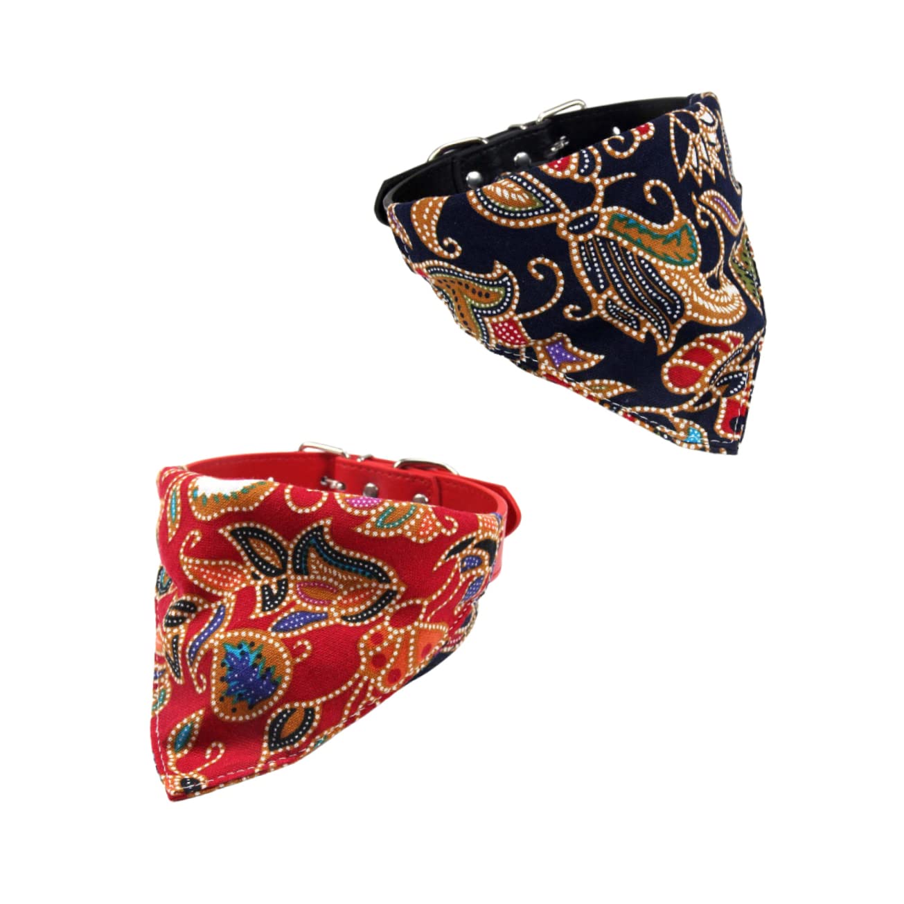 BESPORTBLE 2-Pack Soft Cotton Pet Bibs - Adjustable Dog Bandanas & Cat Bibs for Drooling, Grooming, Mealtime - Puppy Bib Towel for Small Medium Large Dogs & Cats - Pet Supplies for Daily Use, Travel, Photo Shoots