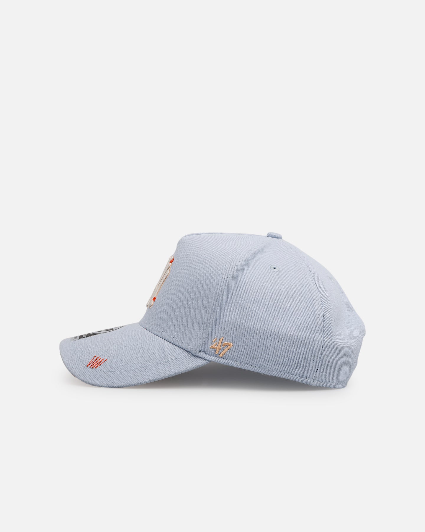 New York Yankees 'Overstitch' 47 Offside Snapback Cap - Light Blue Adjustable Baseball Hat for Men & Women - Perfect for Games, Streetwear & Fan Collections