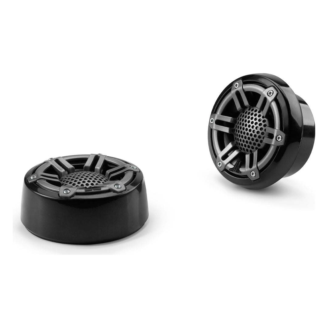 JL Audio M100 CT SG TB Marine 1 Component Tweeters (Pair) - 100W RMS Power, Black/Titanium Sport Grill for Boats & Watercraft - High-Performance Marine Audio for Outdoor Adventures