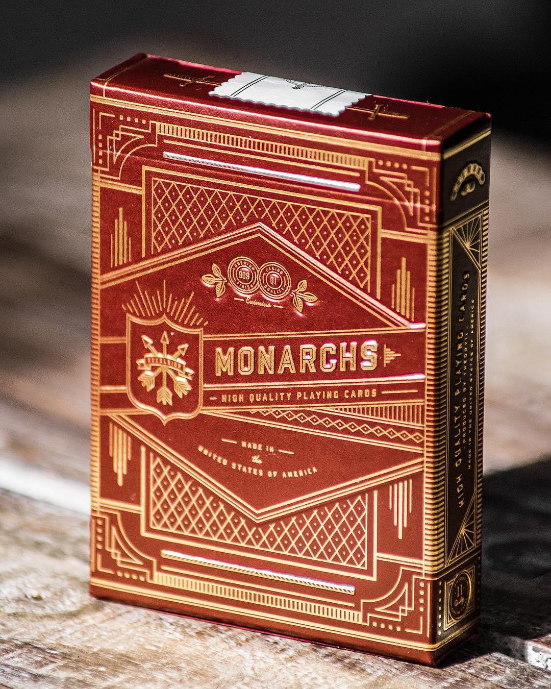Red Monarchs 2nd Edition Playing Cards - Premium Poker Cards for Magic Tricks, Cardistry & Game Night - Perfect for Card Games, Magic Shows & Collectors