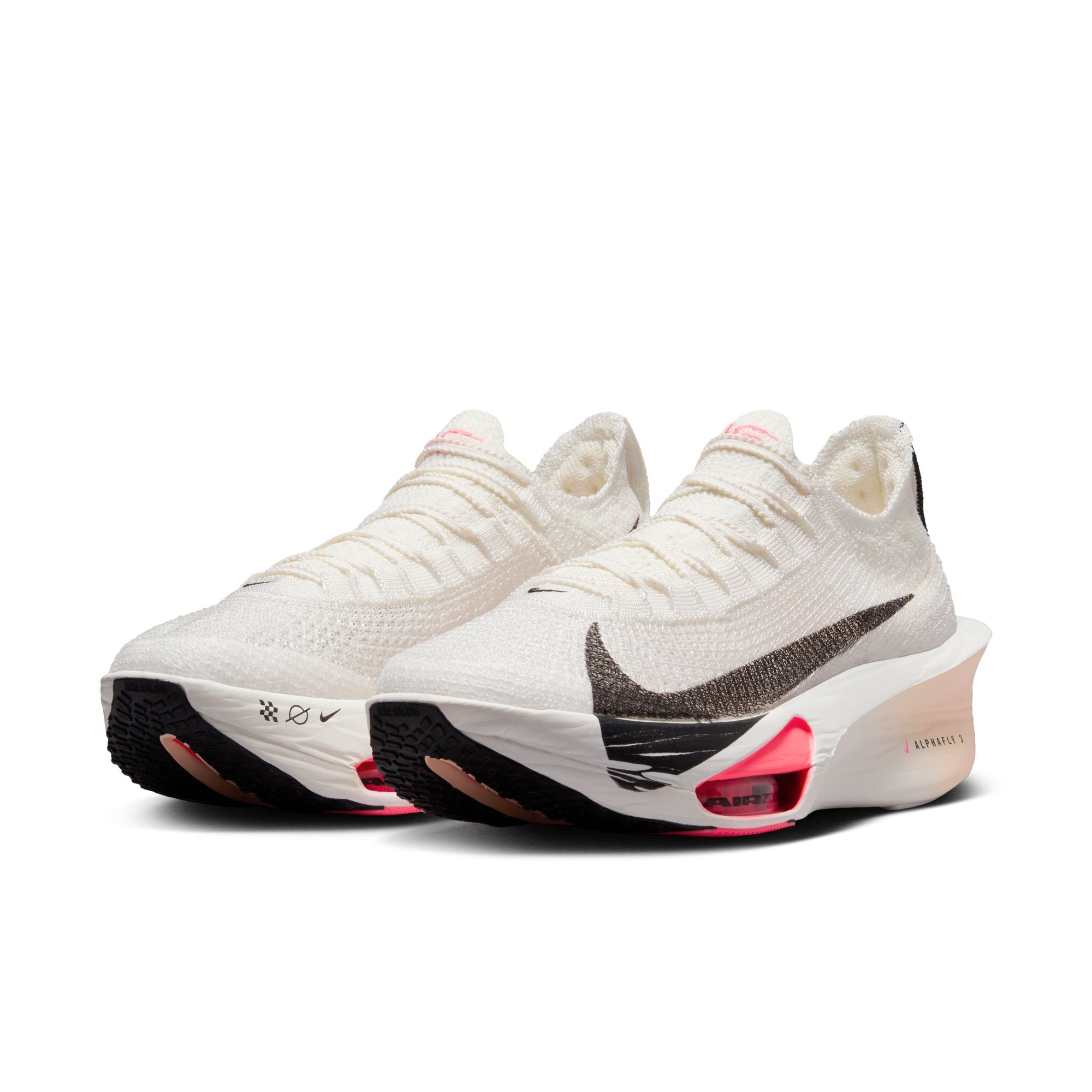 Nike Women's Alphafly 3 Running Shoes - Sail/Black Crimson Tint Guava Ice | Lightweight Cushioned Marathon Sneakers for Road Racing & Training