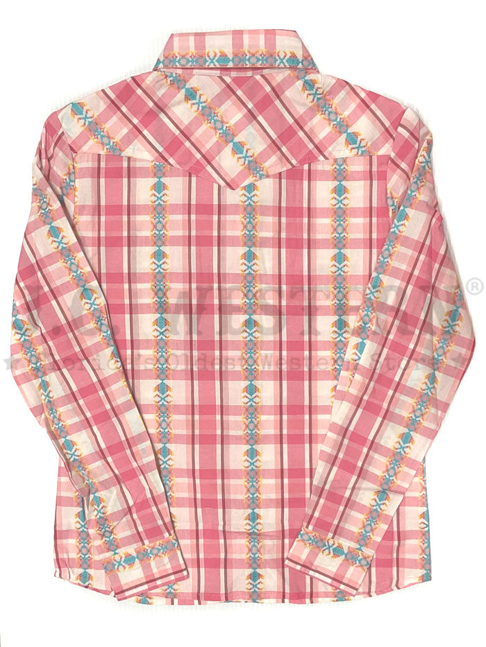 Panhandle LGN2S02938 Kids Long Sleeve Snap Button Shirt Coral - Soft Cotton Casual Top for Boys & Girls, Perfect for School, Playdates & Family Outings