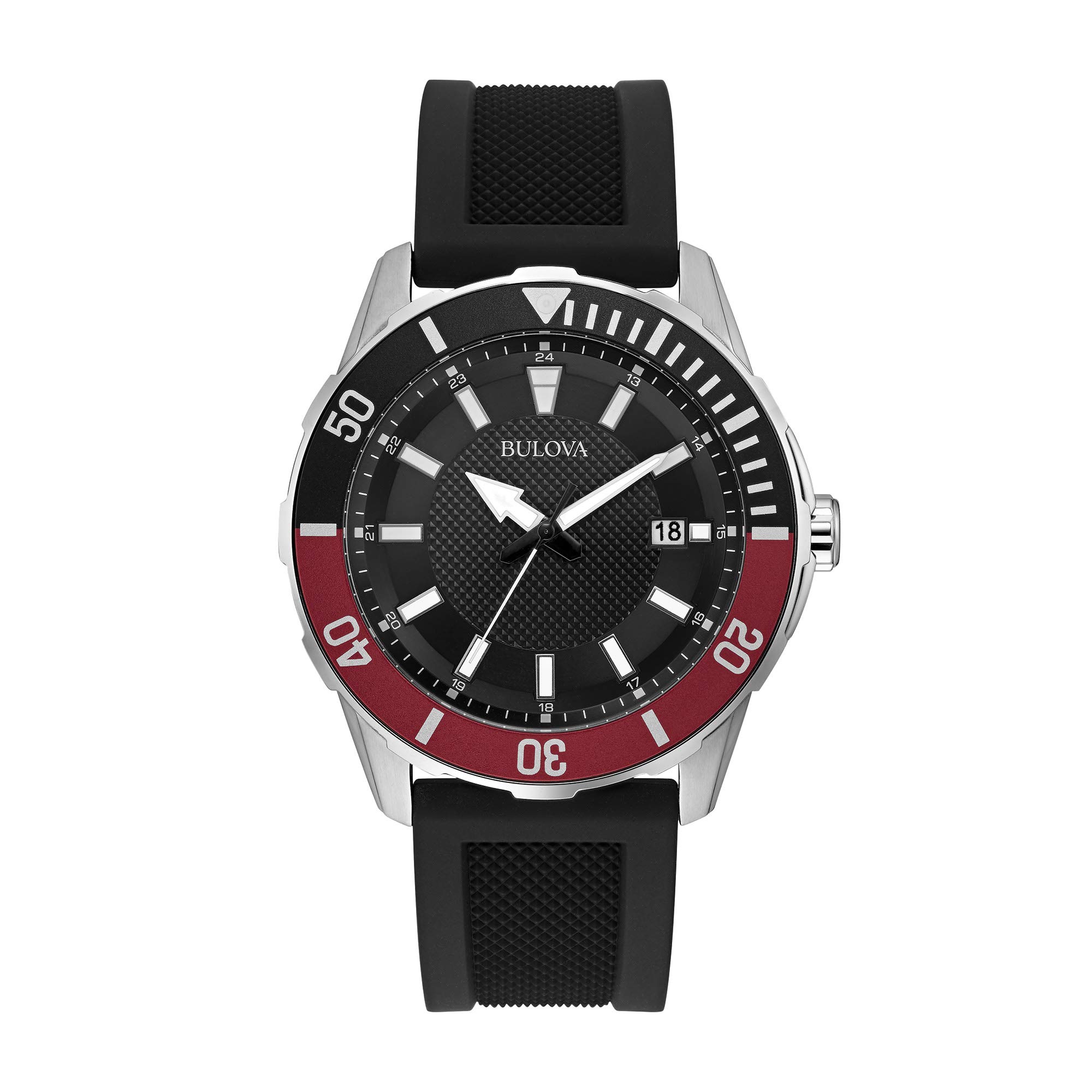 Bulova Men's 98B348 Japanese Quartz Watch - Black Stainless Steel Dress Watch for Business & Formal Occasions