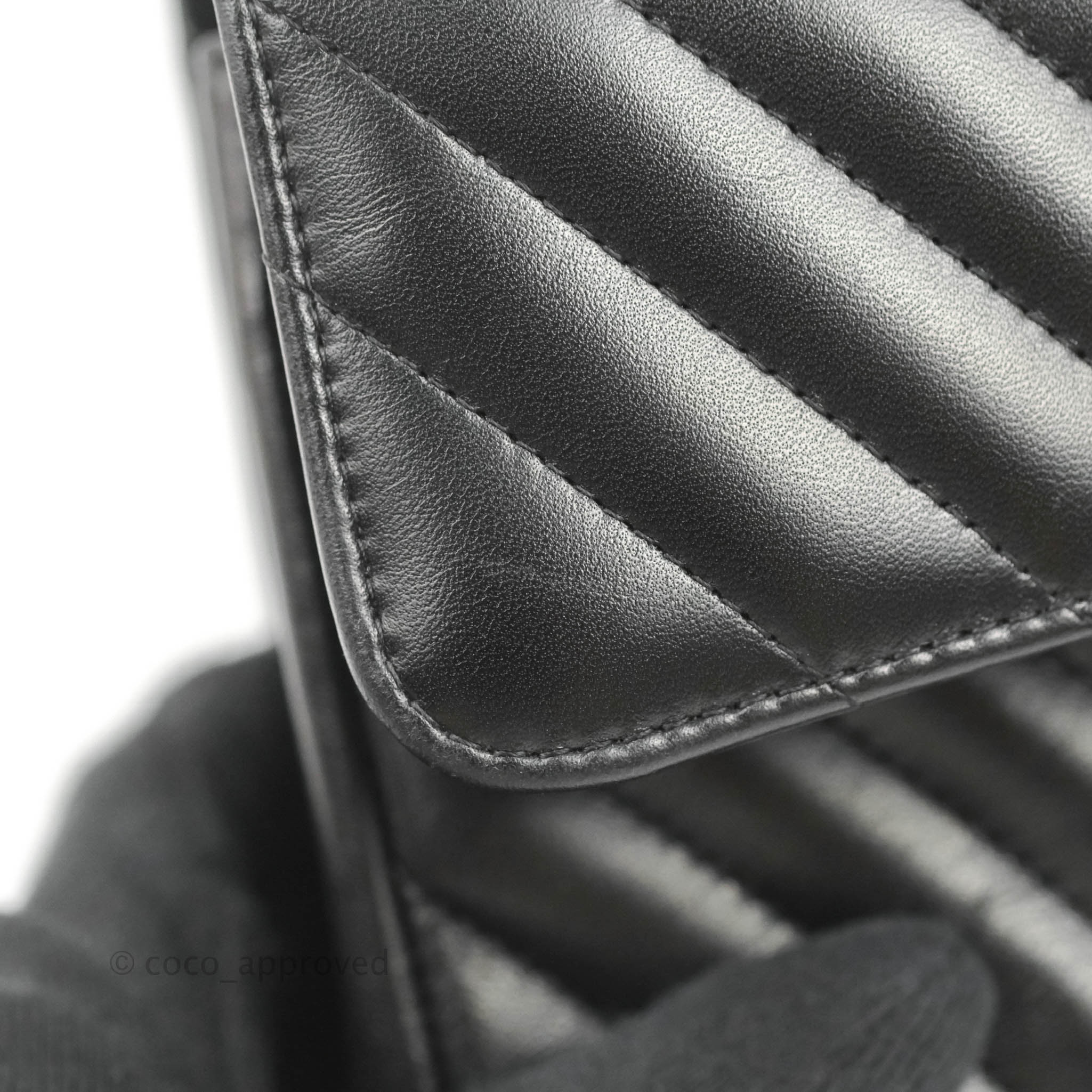 Chanel Classic Chevron Small Medium Double Flap Bag Black Lambskin Leather with Gold Hardware - Luxury Crossbody Purse for Women, Perfect for Date Night & Special Occasions