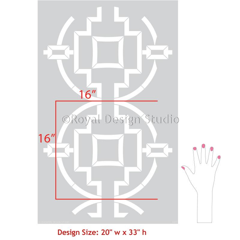 Midtown Trellis Wall Stencil - DIY Home Decor, Wall Painting Template for Indoor & Outdoor Use - Perfect for Living Room, Bedroom, and Garden Accent Walls