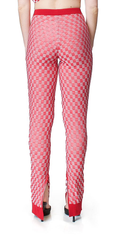 Stylish Jacquard Check Pants for Women - Trendy High Waisted Trousers with Elastic Waistband | Perfect for Office, Casual Wear & Fall Fashion Outfits