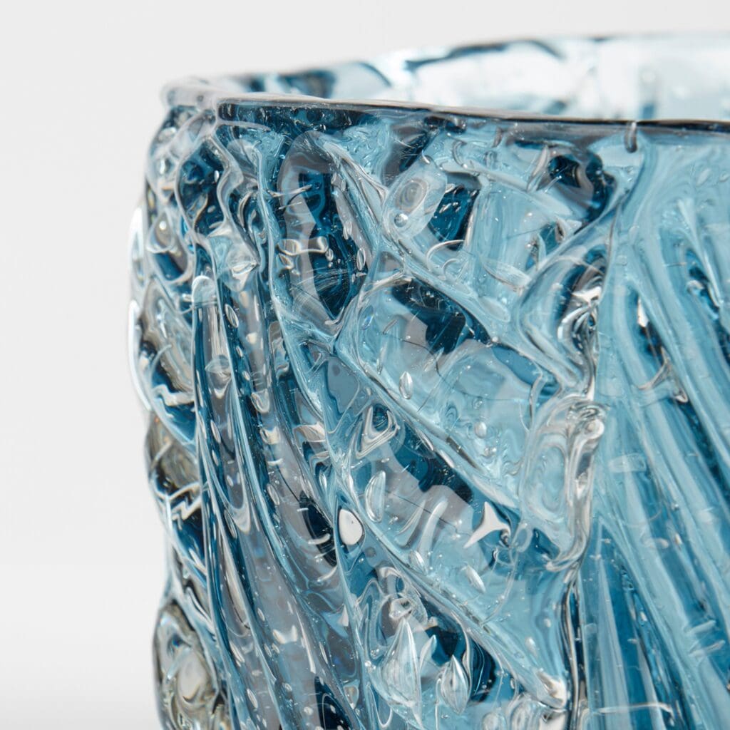 Cyan Design 11485 Large Blue Thorough Vase - Elegant Home Decor for Living Room, Dining Table & Wedding Centerpieces