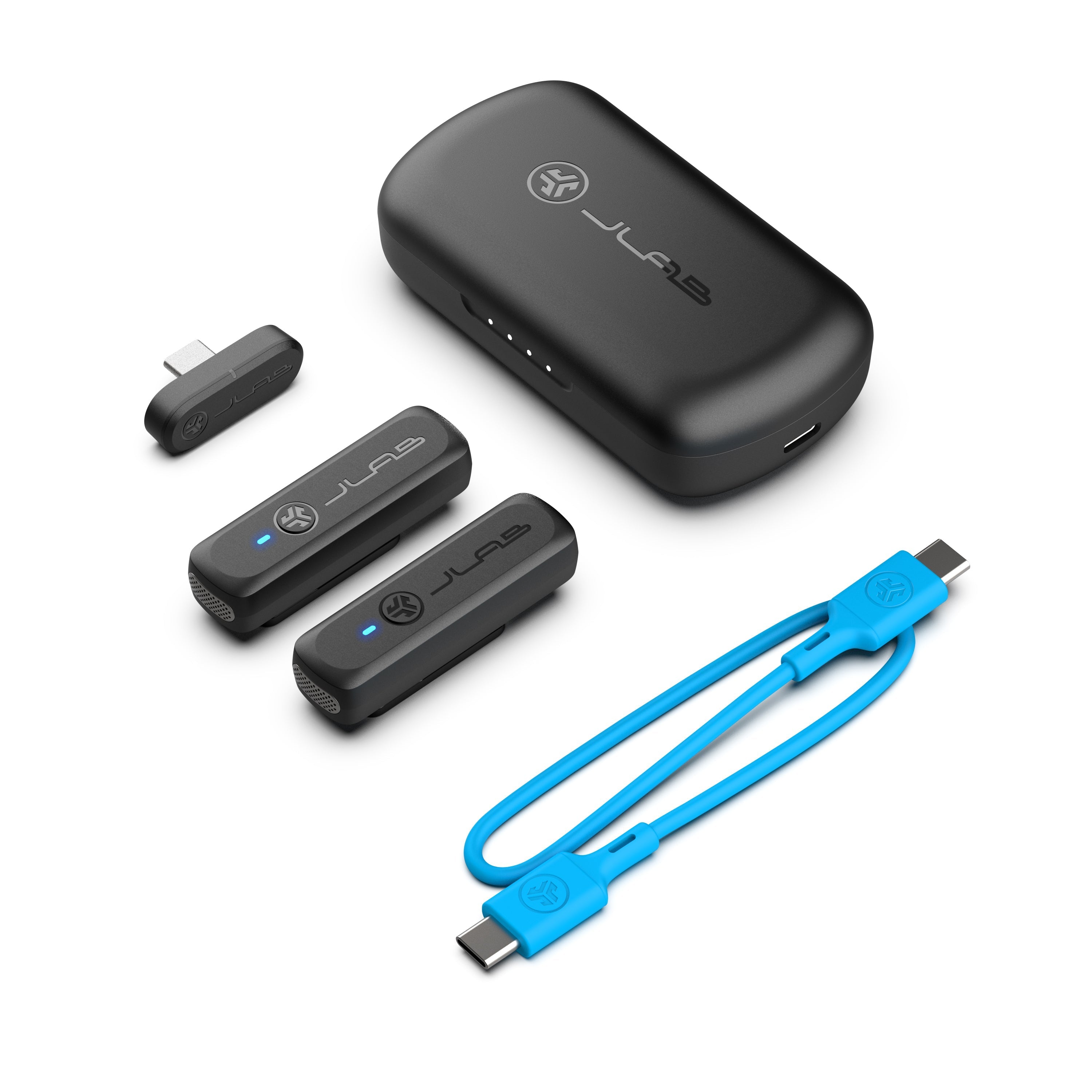 Professional Wireless Lavalier Microphone System - Black | Compact & Clear Sound for YouTube, Podcasting, Interviews & Live Streaming