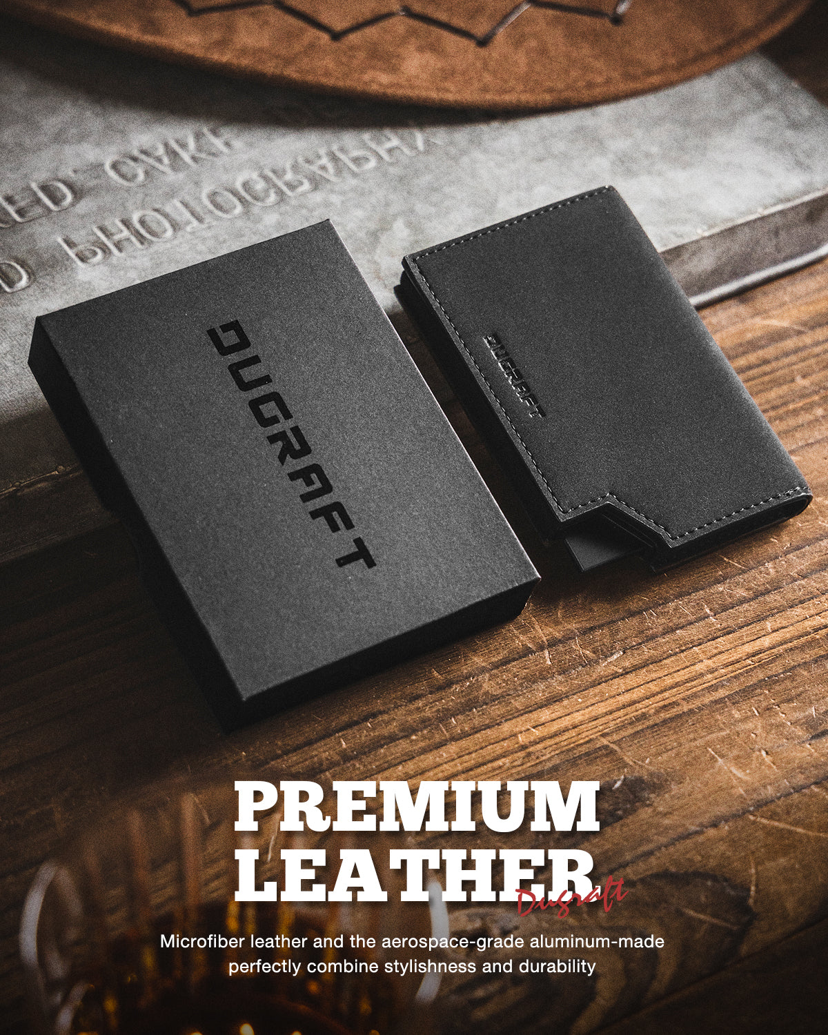 DC302 Patented Slider Mechanism Bifold Wallet - RFID Blocking, Magnetic Closure & Banknote Pocket - Slim Minimalist Wallet for Men - Perfect for Travel, Business & Everyday Carry