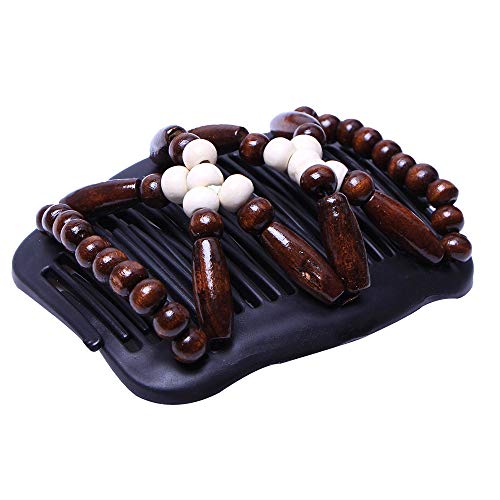 Double Stretchy Magic Comb Wooden Hair Clips for Women - Slide Wooden Hair Clips for Dry Hair Care & Styling - Natural Wood Hair Accessories for Daily Use, Ponytails & Updos (Size B, One Size)