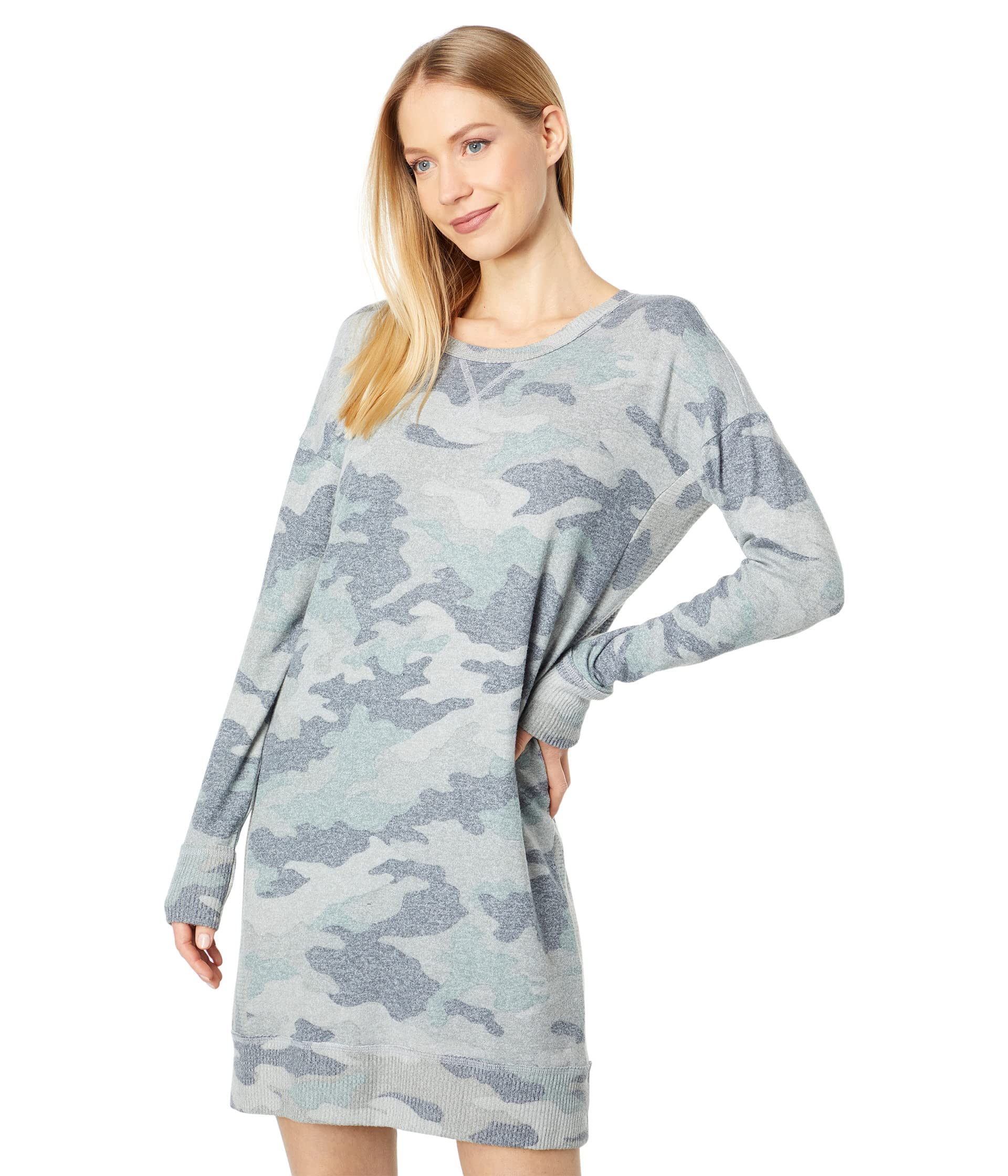 Lucky Brand Women's Soft Cloud Jersey Crew Neck Casual Dress - Perfect for Everyday Wear, Office, and Weekend Outings