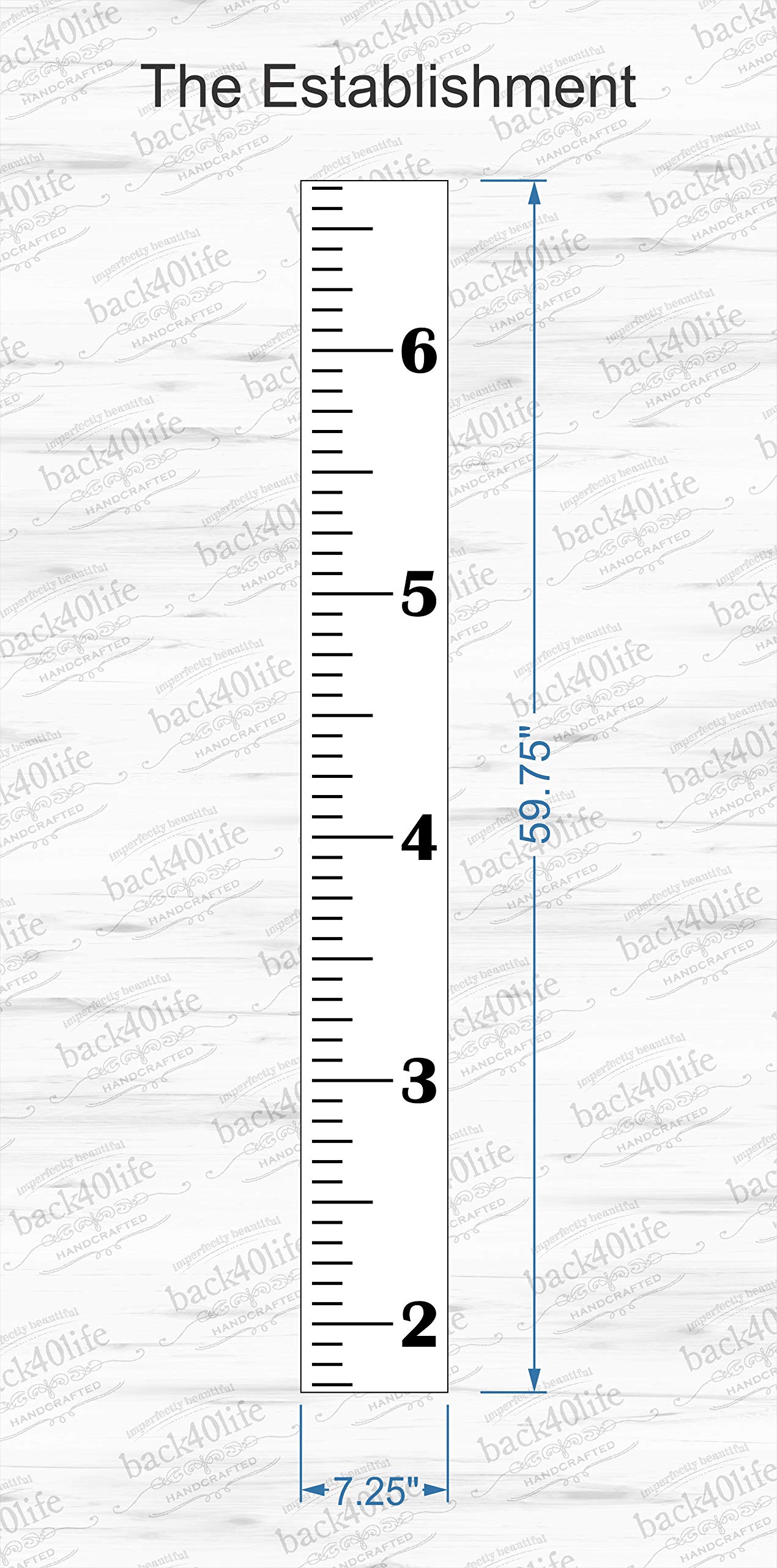 Back40Life Wooden Kids Growth Chart Ruler - Natural Weathered Finish for Boys & Girls | Perfect Nursery Decor & Milestone Tracker for Baby's First Years