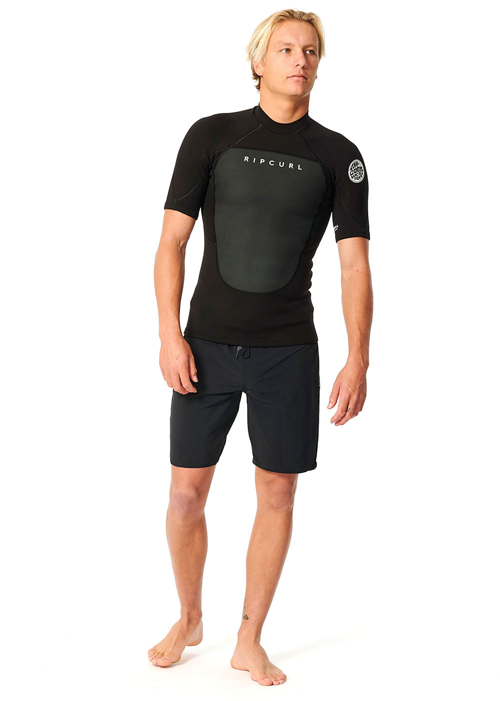 Rip Curl Men's Omega 1.5mm Short Sleeve Wetsuit Jacket for Surfing, Diving & Water Sports - Lightweight Neoprene Top for Warmth & Protection