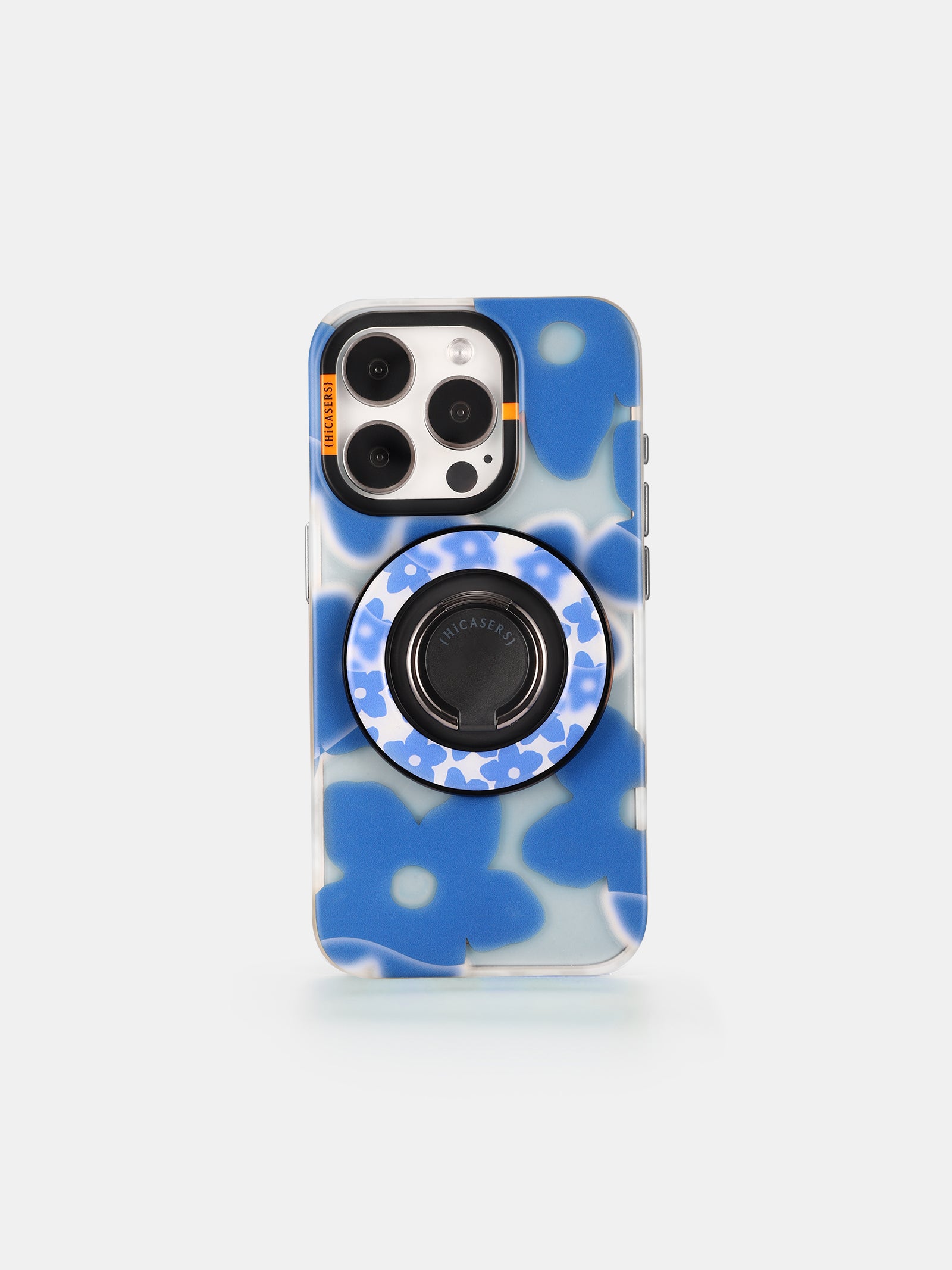 Magnetic Ring Spinner Stand - Magsafe Compatible Phone Holder in Azure Blue - Perfect for Desk, Car & Travel Use