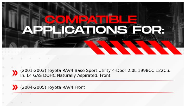 R1 Concepts Premium Front Brake Pads and Rotors Kit - Ceramic Brake Pads & Drilled Rotors - Compatible with 2001-2005 Toyota RAV4 - Perfect for Daily Commuting & City Driving