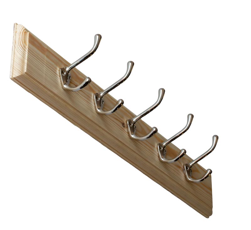 Kroklist 65 cm Coat Hanger with Hook, Nickel Finish - Perfect for Closet Organization and Space Saving
