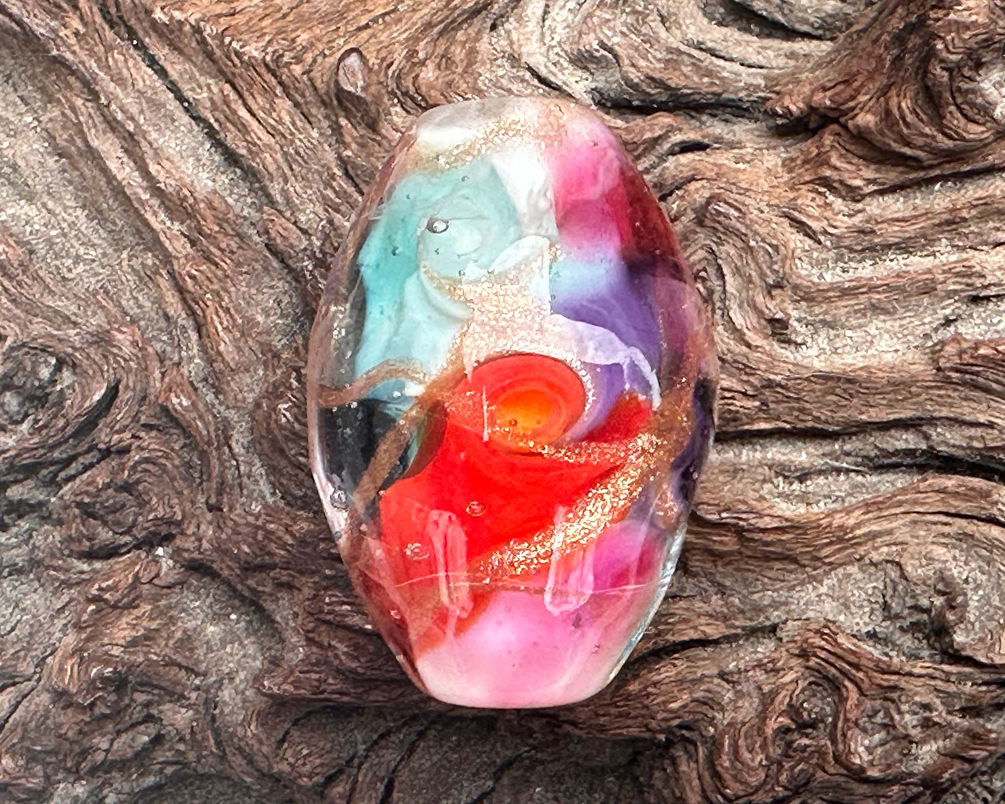 Sunset Dreams Lampwork Glass Focal Bead for Jewelry Making - Handmade Artisan Bead for Necklaces, Bracelets & DIY Craft Projects