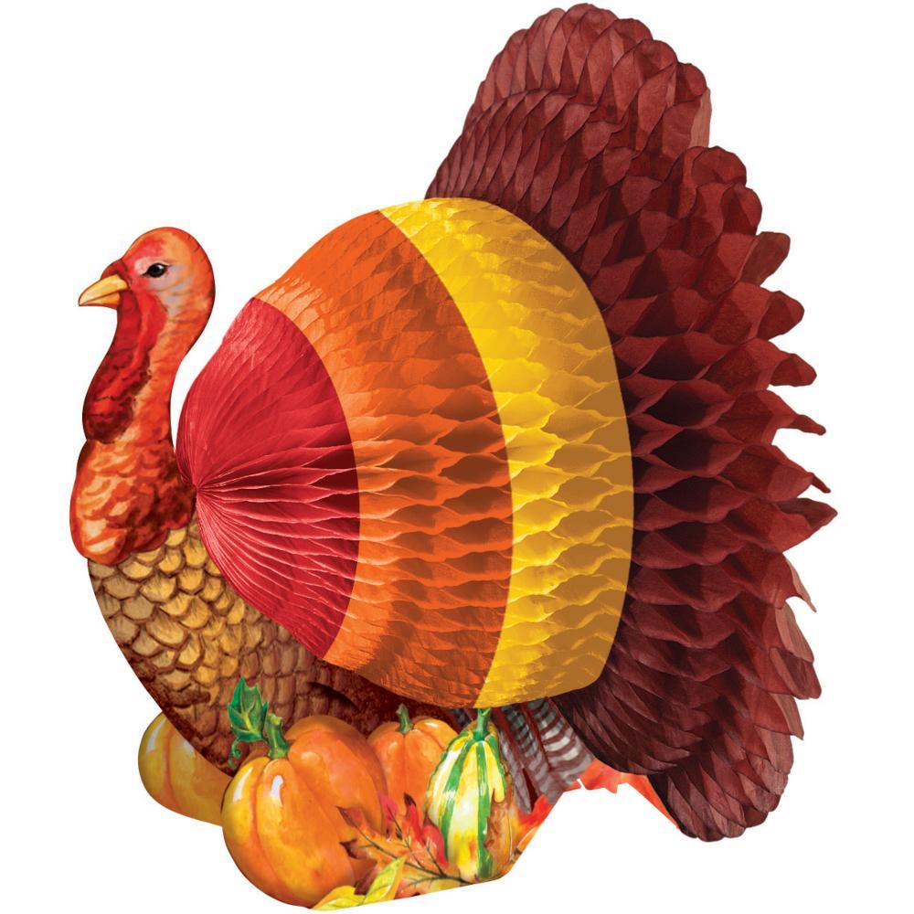 12-Piece Bulk Set of 6 Thanksgiving Turkey Centerpieces - Perfect for Holiday Table Decorations, Fall Home Decor, and Autumn Party Supplies