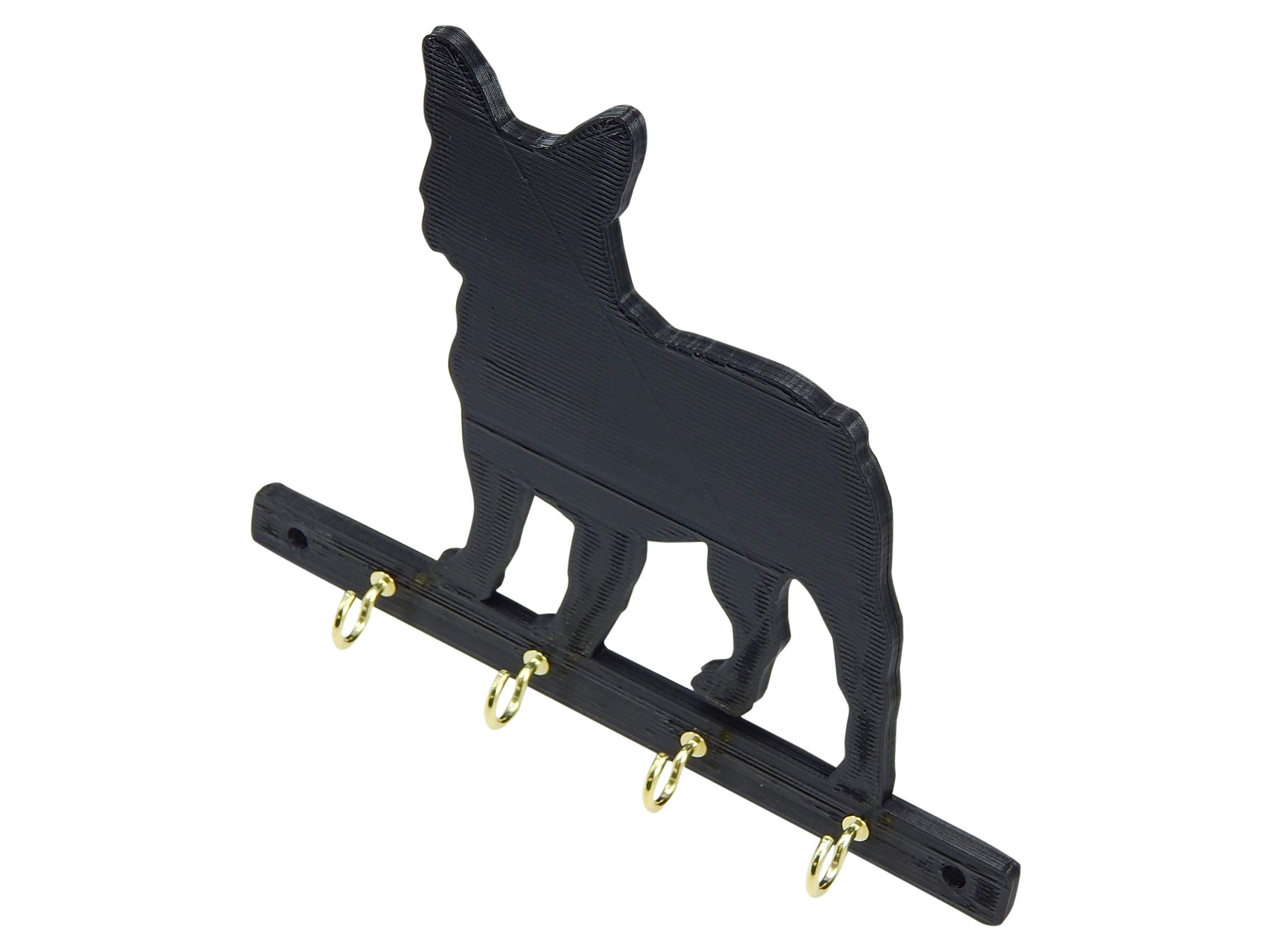 French Bulldog Leash & Key Holder Wall Hooks - Durable Dog Leash Organizer with 3 Hooks for Leashes, Keys & Accessories - Perfect for Entryway, Mudroom & Pet Lovers Home Decor