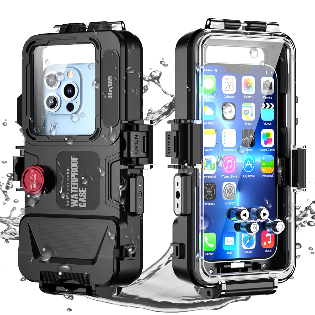 **AICase Waterproof Phone Case for iPhone 13/12/11/XR/X/8/7 – 30M Underwater Protection, Shockproof & Durable Cover – Ideal for Swimming, Snorkeling, Surfing, Beach, Pool & Outdoor Adventures – Perfect for Travel, Hiking, and Water Sports Enthusiasts**