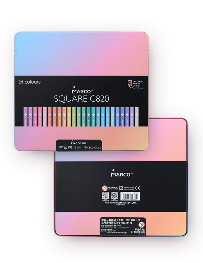 YYMIYU 24-Color Maca Pink Oil Pastel Set - Square Stick Art Pencils for Drawing, Sketching & Coloring | Perfect for Artists, Students & DIY Craft Projects