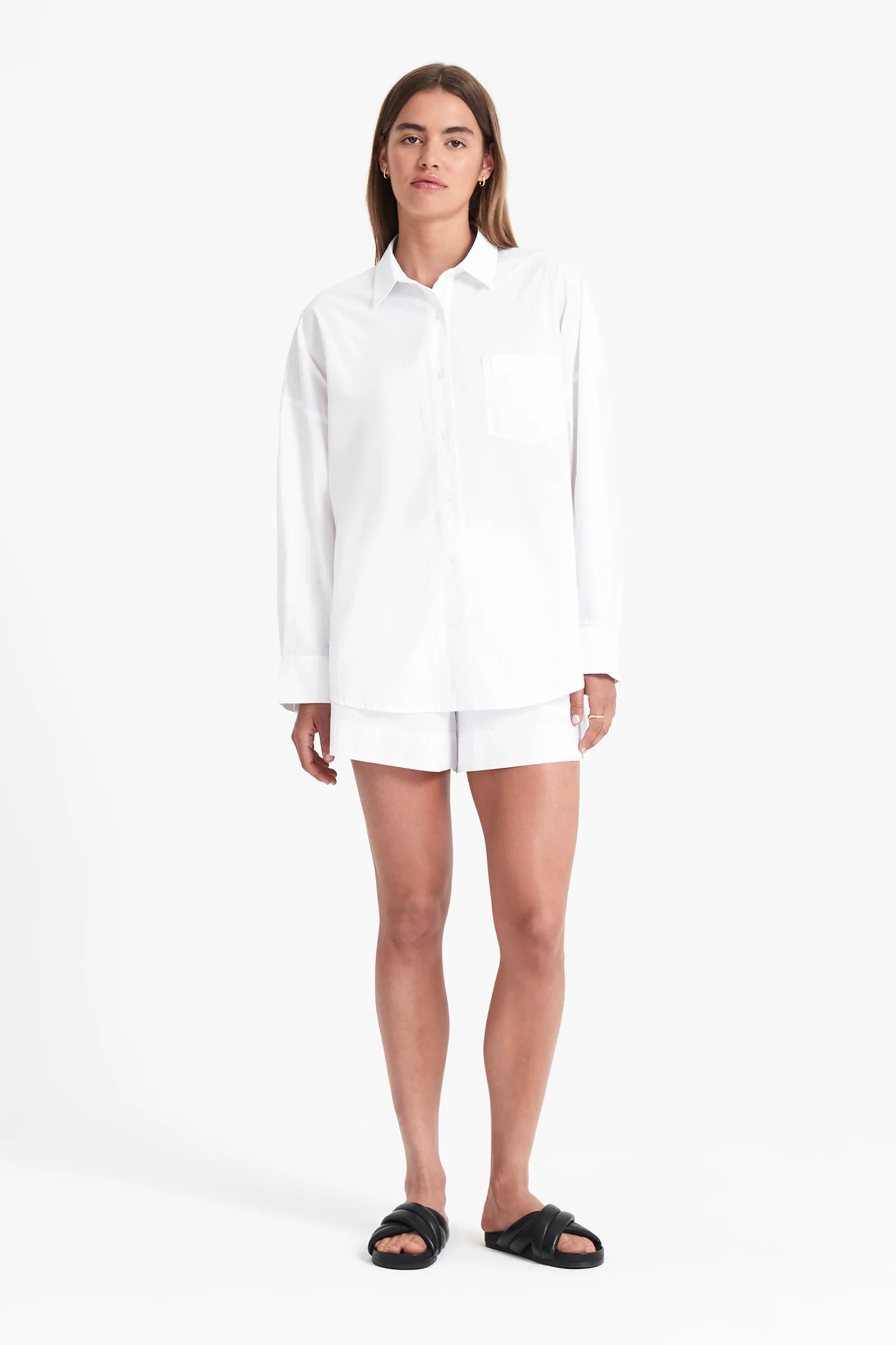 Cruz Poplin Shorts for Women - White Summer Casual Shorts | Perfect for Beach, Vacation, and Everyday Wear
