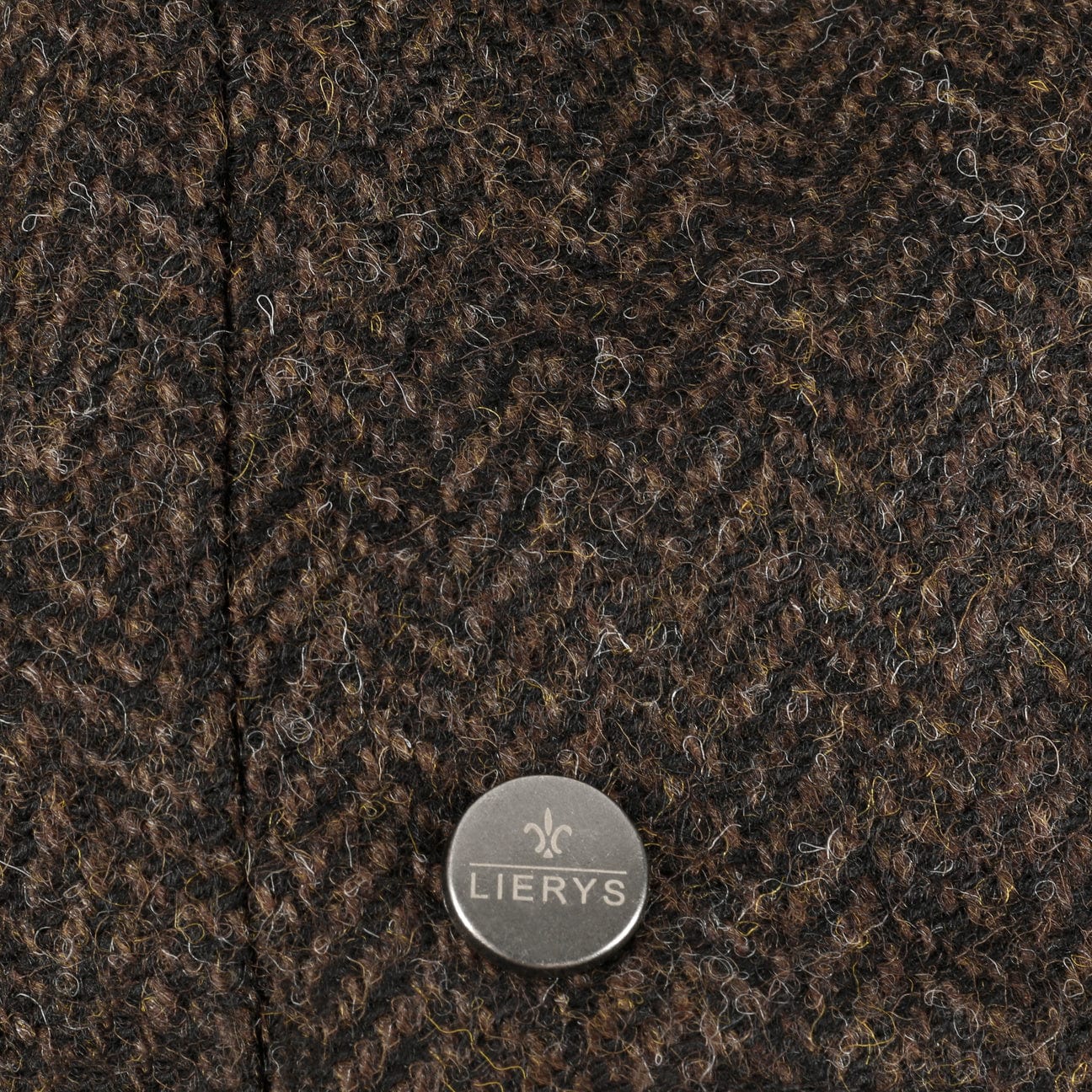 Carlsen Wool Herringbone Flat Cap by Lierys - Classic Men's Winter Hat for Outdoor Activities & Casual Style