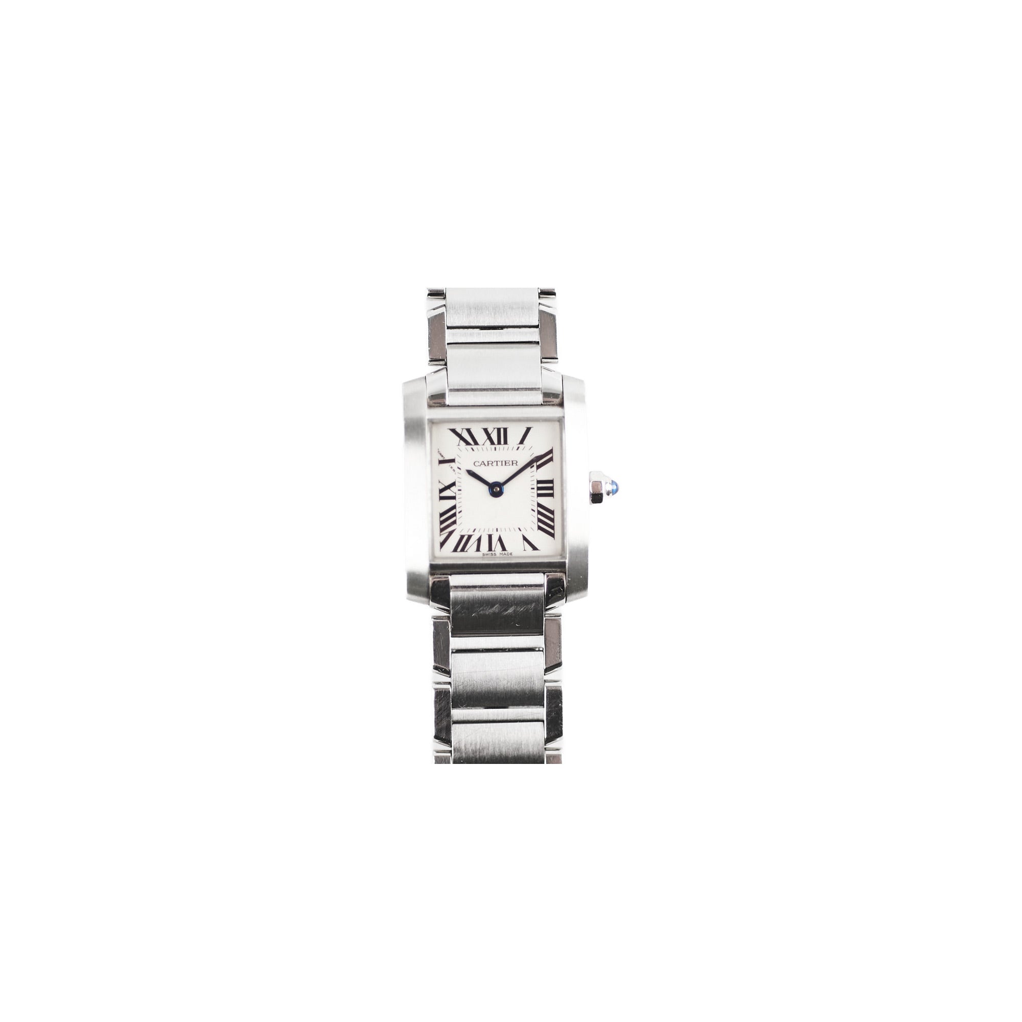 Cartier Tank Francaise Small Quartz Watch for Women - Luxury Gold-Tone Stainless Steel Dress Watch - Perfect for Business, Formal Events & Everyday Elegance