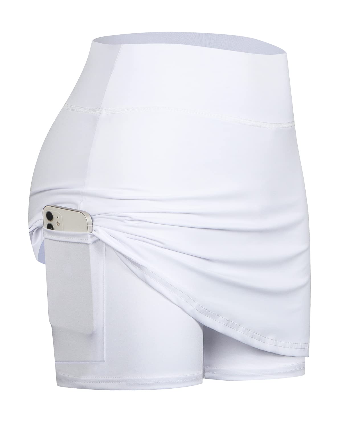 Vidusou Women's Athletic Skort - Comfortable Tennis Skirt with Shorts for Running, Golf & Yoga - High Waist Stretchy Skort for Workout & Casual Wear