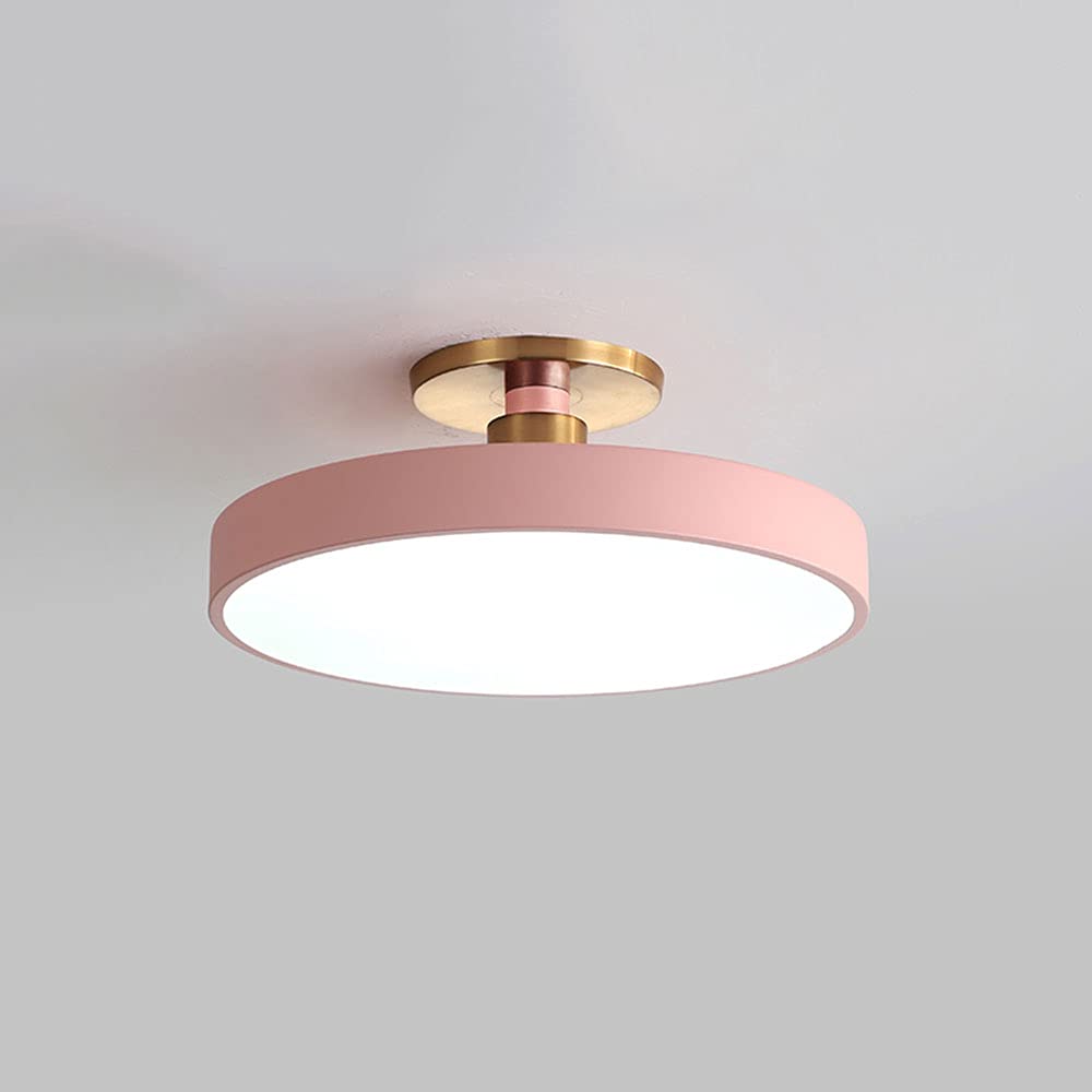 Nordic LED Ceiling Light - Modern Round Flush Mount Lighting Fixture with Remote Control, Ultra Thin Design for Bedroom, Living Room, Kitchen & Office | Energy Efficient Dimmable Ambient Lighting