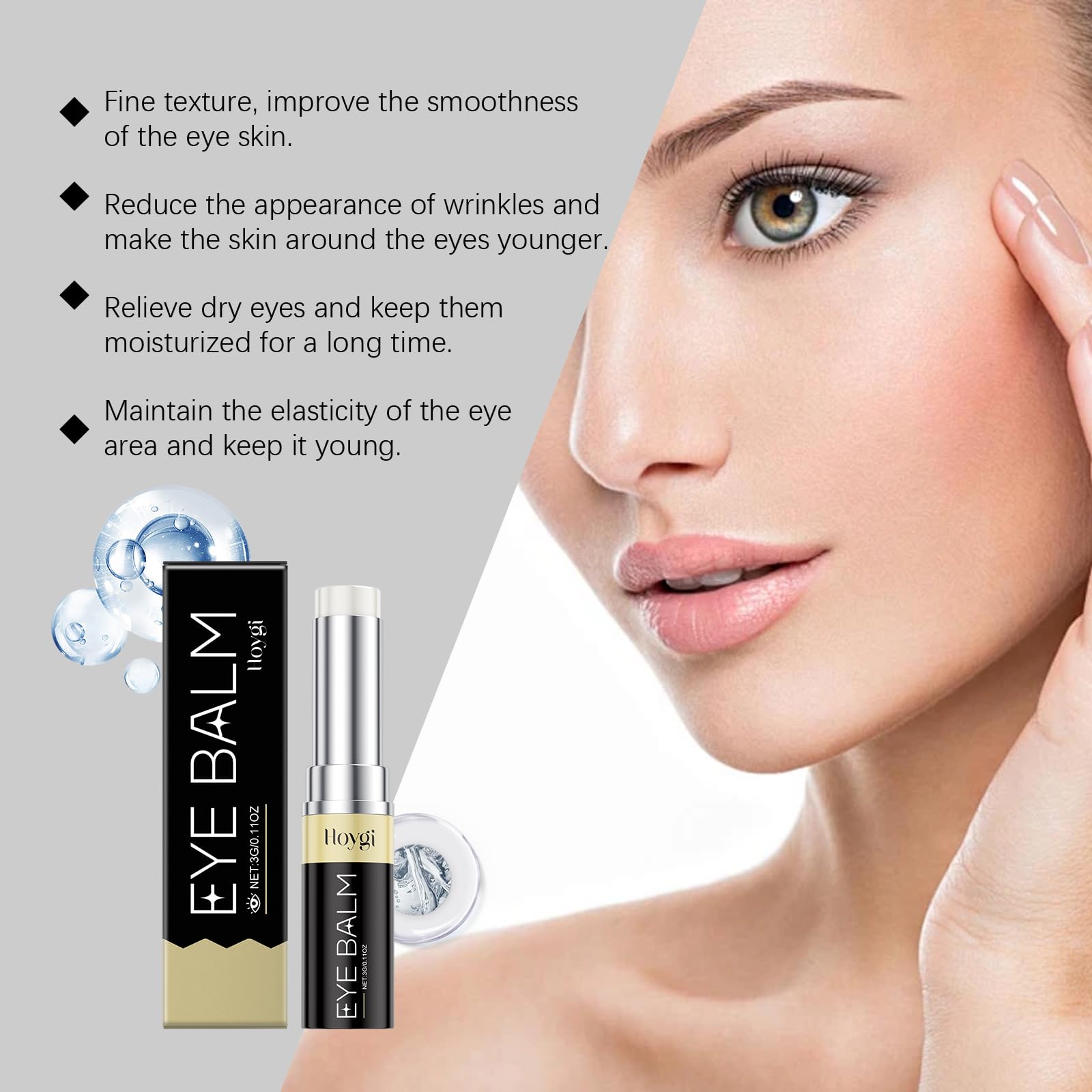 Lumibalm Under Eye Treatment Stick - Dark Circle & Puffiness Reducer, Anti-Aging Eye Balm to Erase Eye Bags & Fine Lines - 2 Pack - Perfect for Morning Routine & Travel Skincare