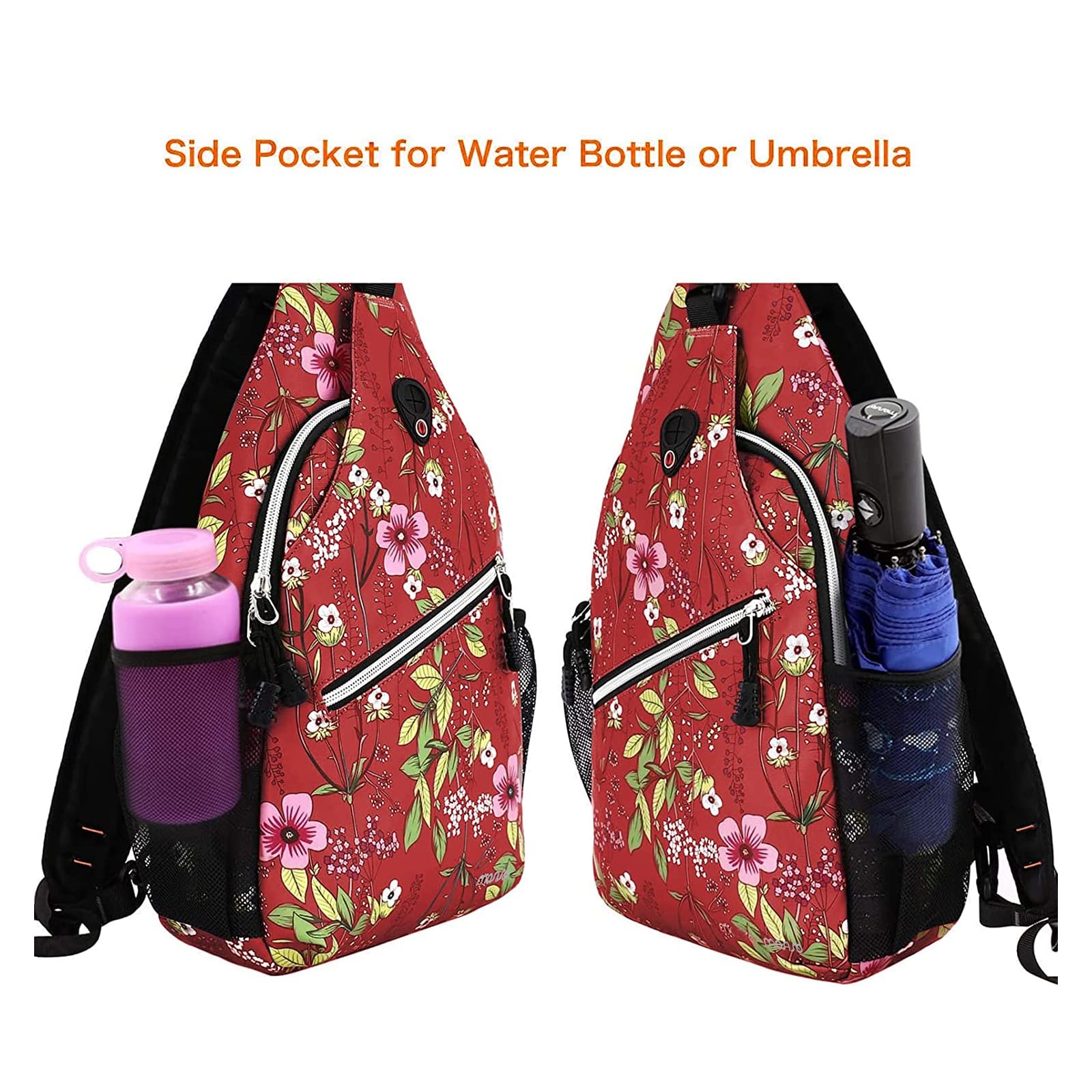 MOSISO Sling Backpack for Men & Women - Lightweight Travel Hiking Daypack, Water-Resistant Crossbody Shoulder Bag (Periwinkle Blue) - Perfect for Outdoor Adventures, Commuting & Daily Use