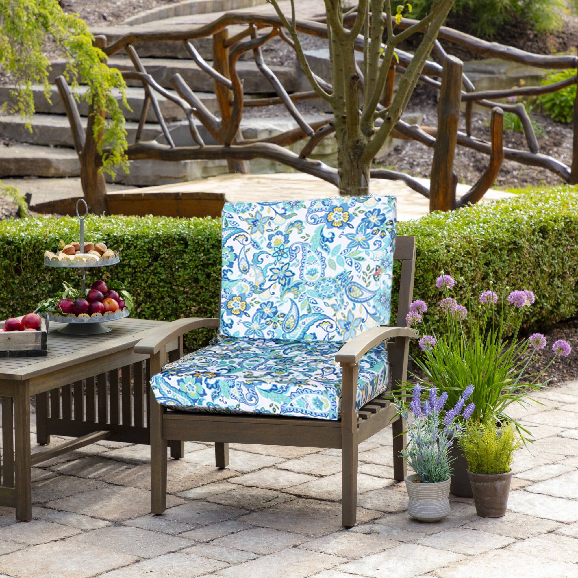 **EHouseHome Washable UV Resistant Patio Chair Seat Cushion Covers - Waterproof Outdoor Furniture Cushion Slipcovers (20
