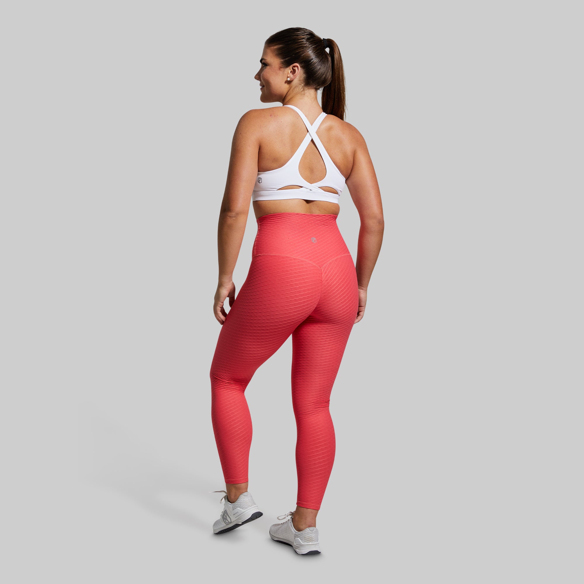 Paragon High-Waisted Yoga Leggings for Women - Fiery Rose - Breathable & Stretchy Workout Pants for Gym, Running & Lounge Wear