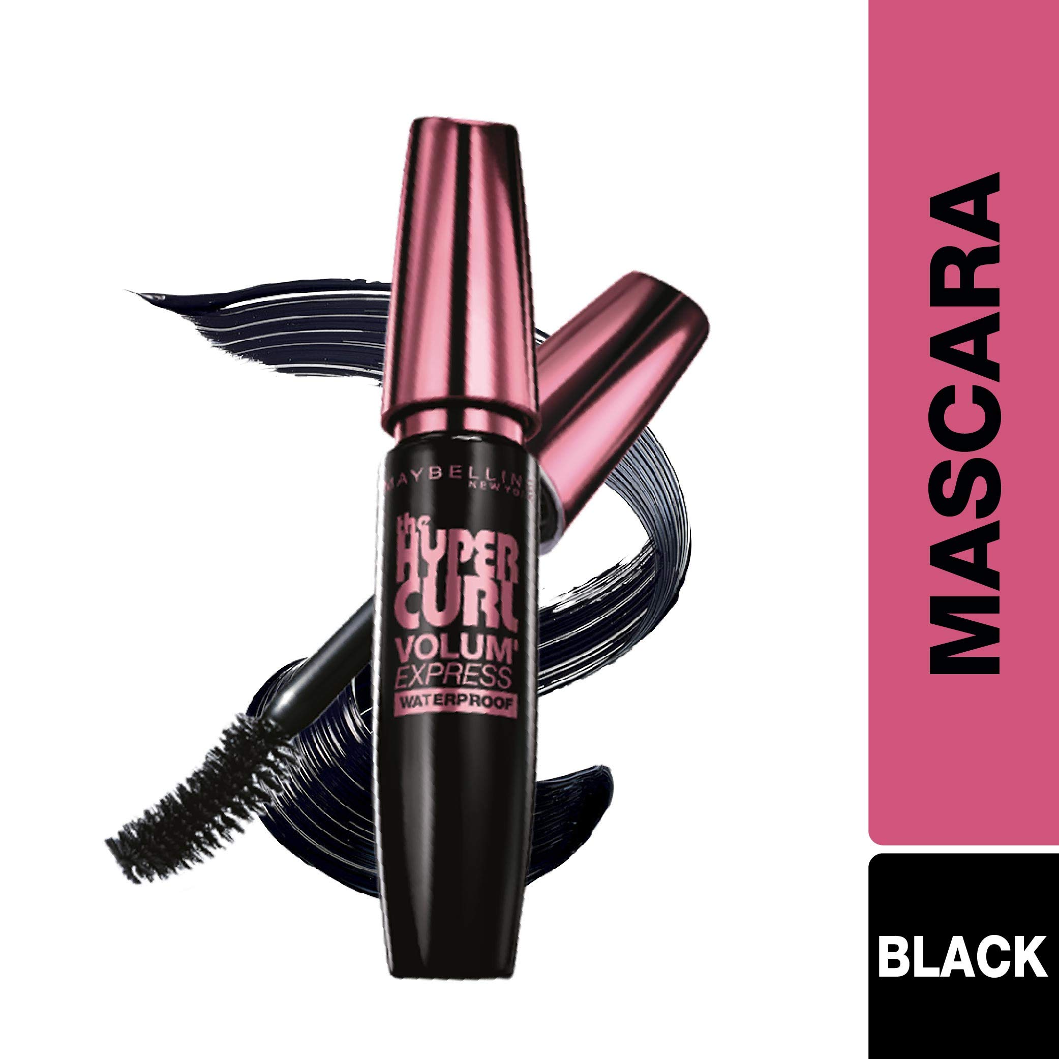 Maybelline New York Hypercurl Waterproof Mascara in Black (9.2ml) + Lasting Drama Gel Eyeliner in Black + Color Sensational Loaded Bold Lipstick in Midnight Date (3.9g) - Voluminous Lashes, Defined Eyes & Bold Lips Makeup Kit for Night Out, Party & Special Occasions